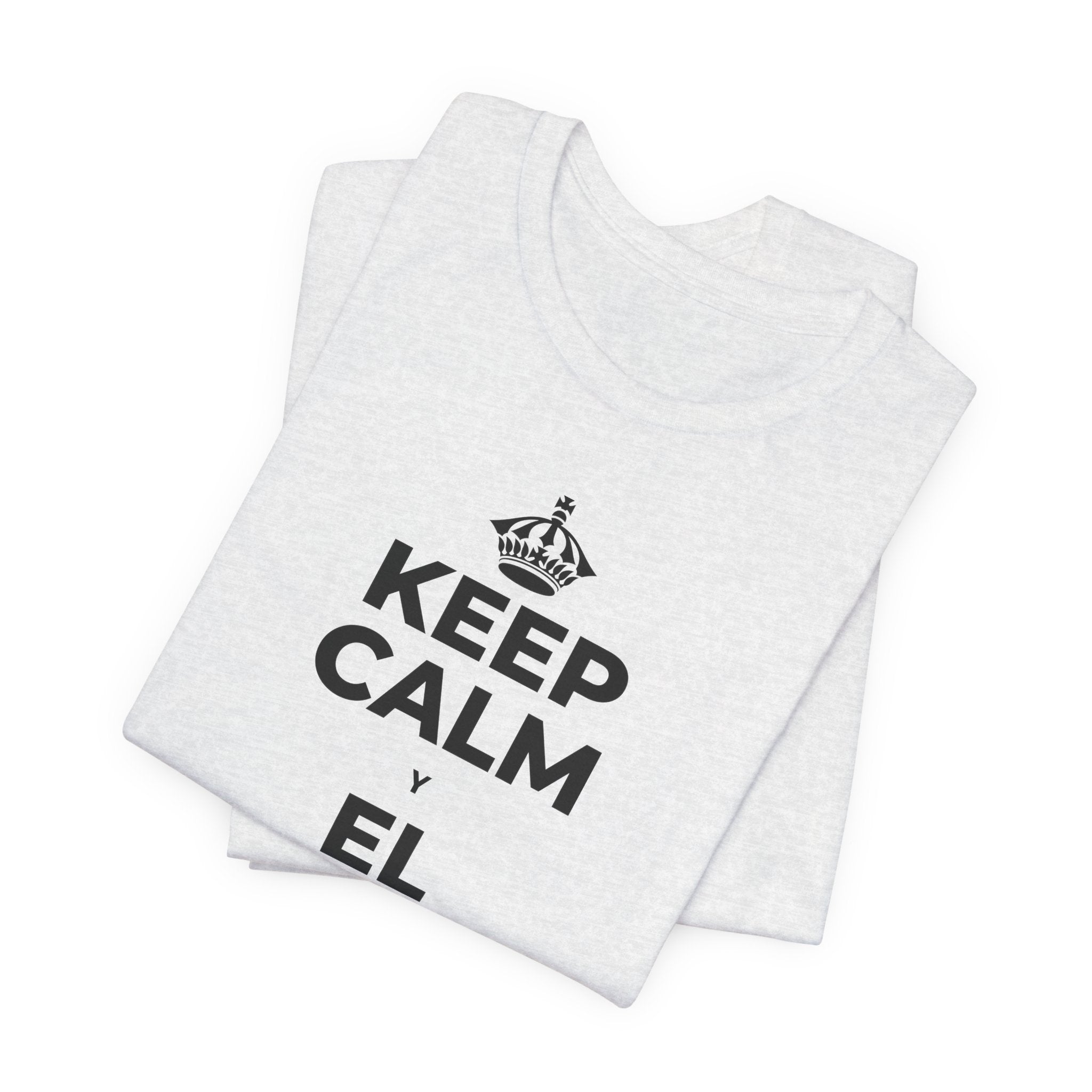 KEEP CALM Y EL AMOR PROPIO CUENTA T-Shirt (Soft Cream–Heather Mauve)