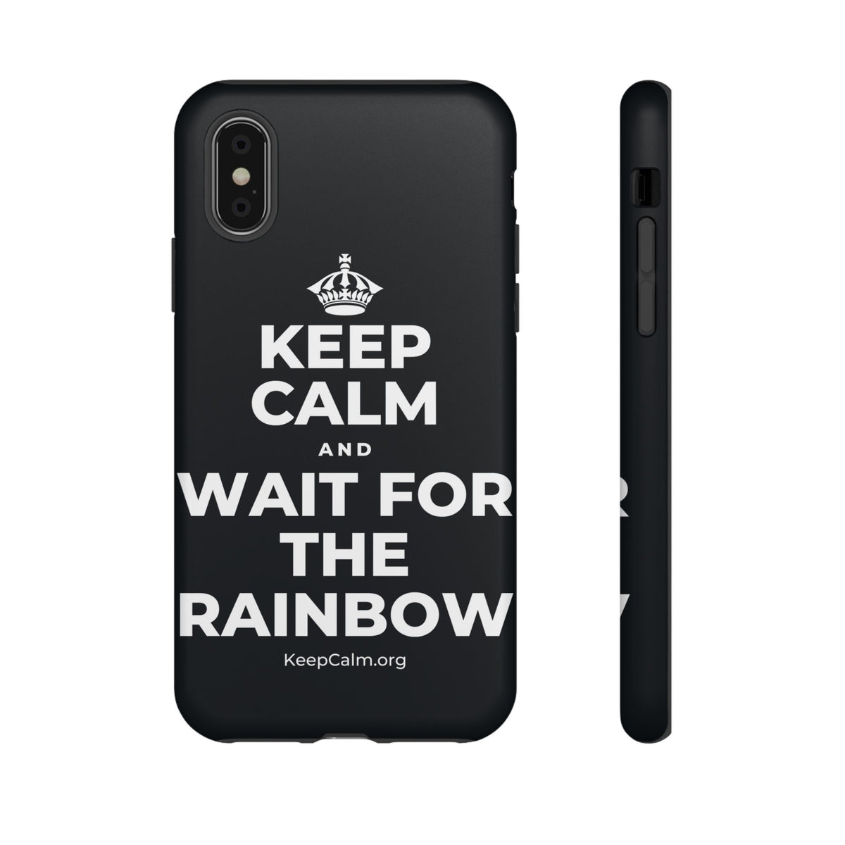 KEEP CALM AND WAIT FOR THE RAINBOW Phone Case (Dark)