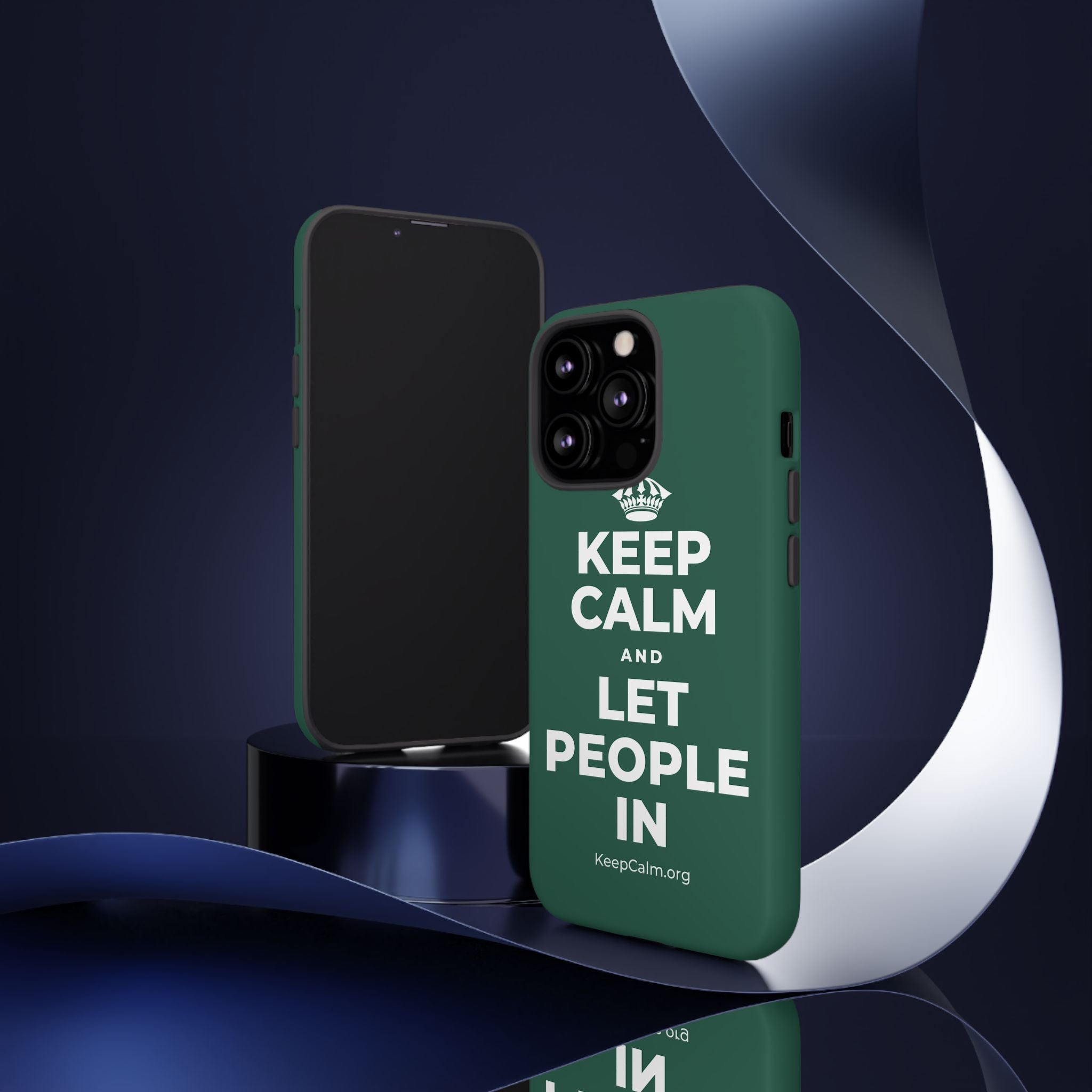KEEP CALM AND LET PEOPLE IN Phone Case