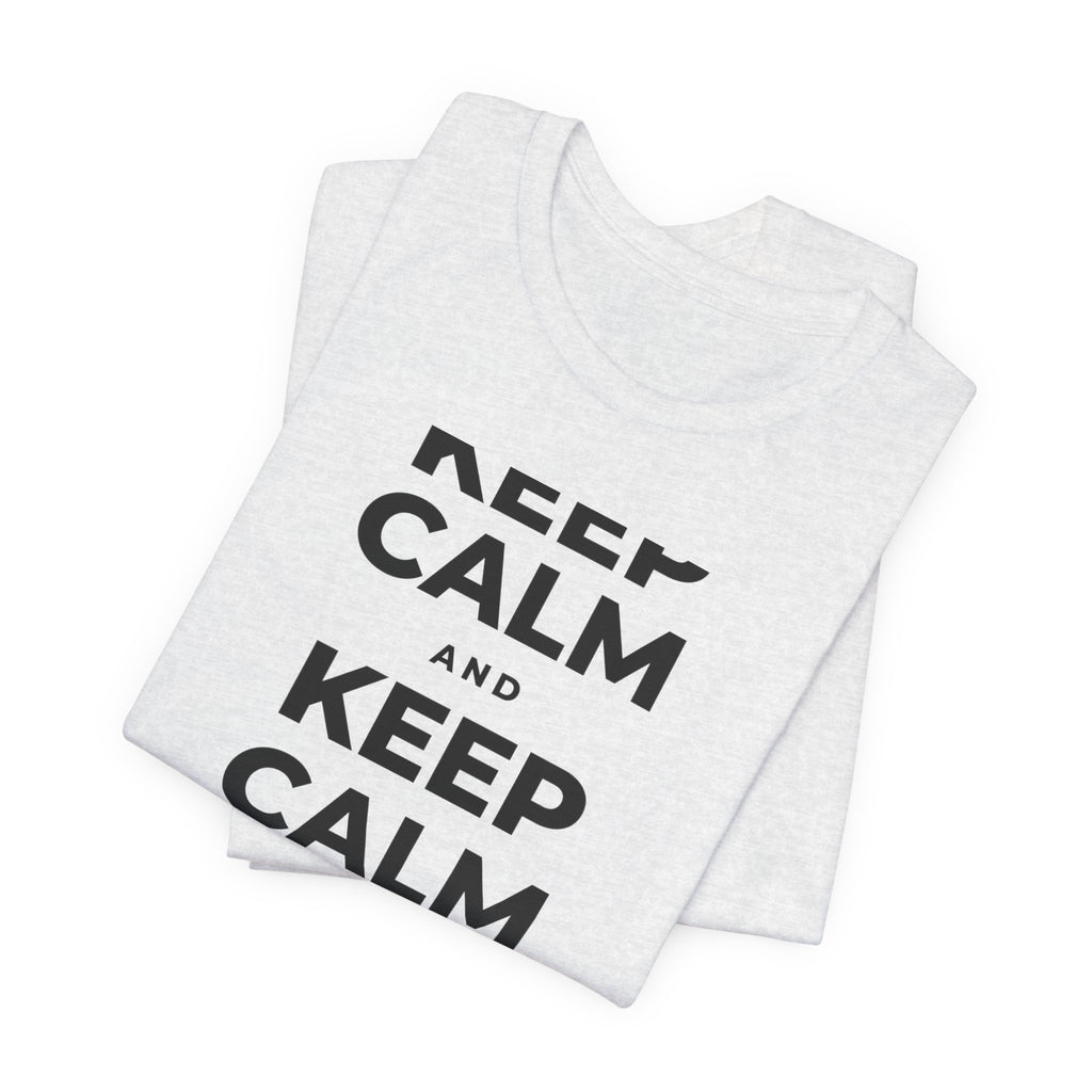KEEP CALM AND TAKE A WALK T-Shirt (Soft Cream–Heather Mauve)