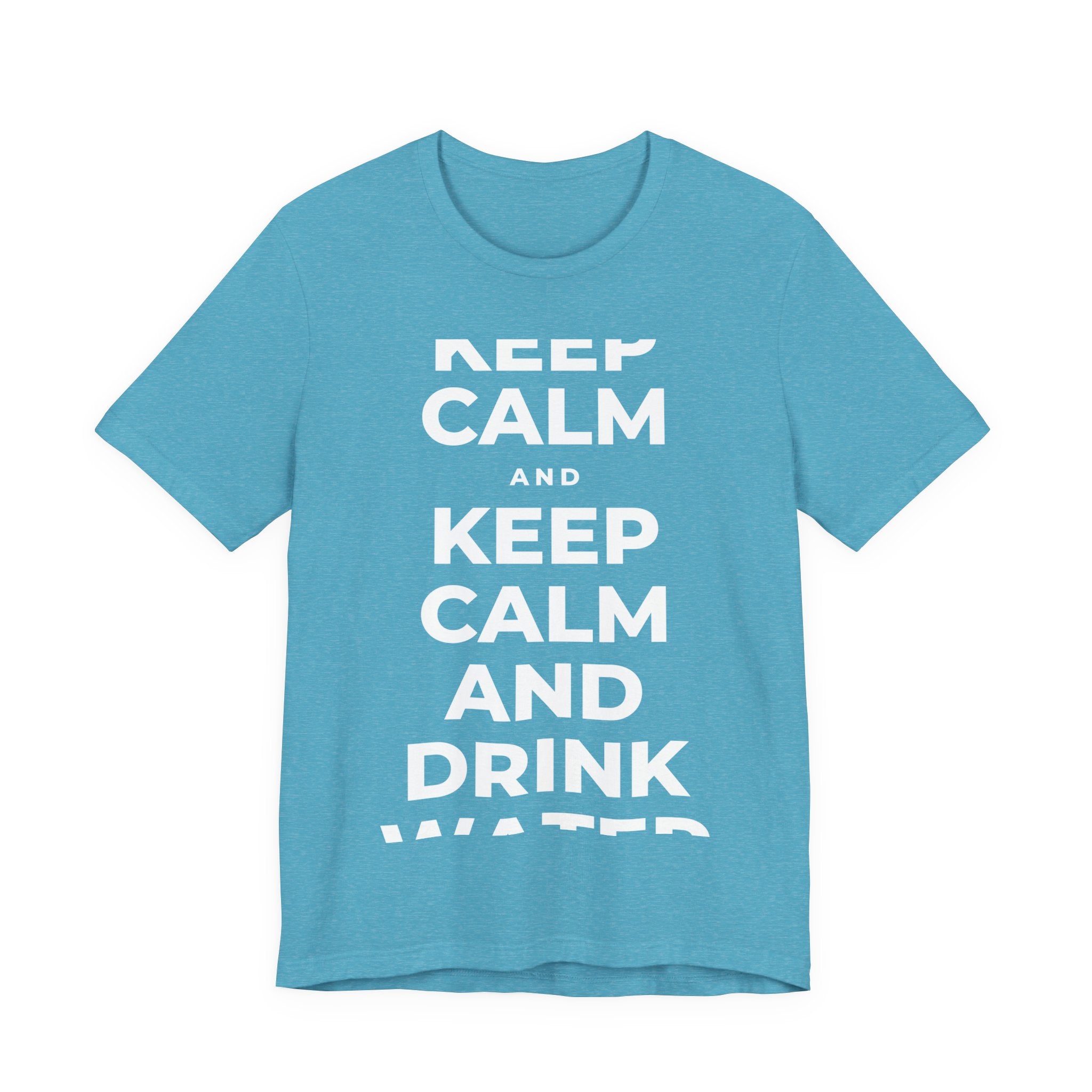 KEEP CALM AND DRINK WATER T-Shirt (Soft Cream–Heather Mauve)