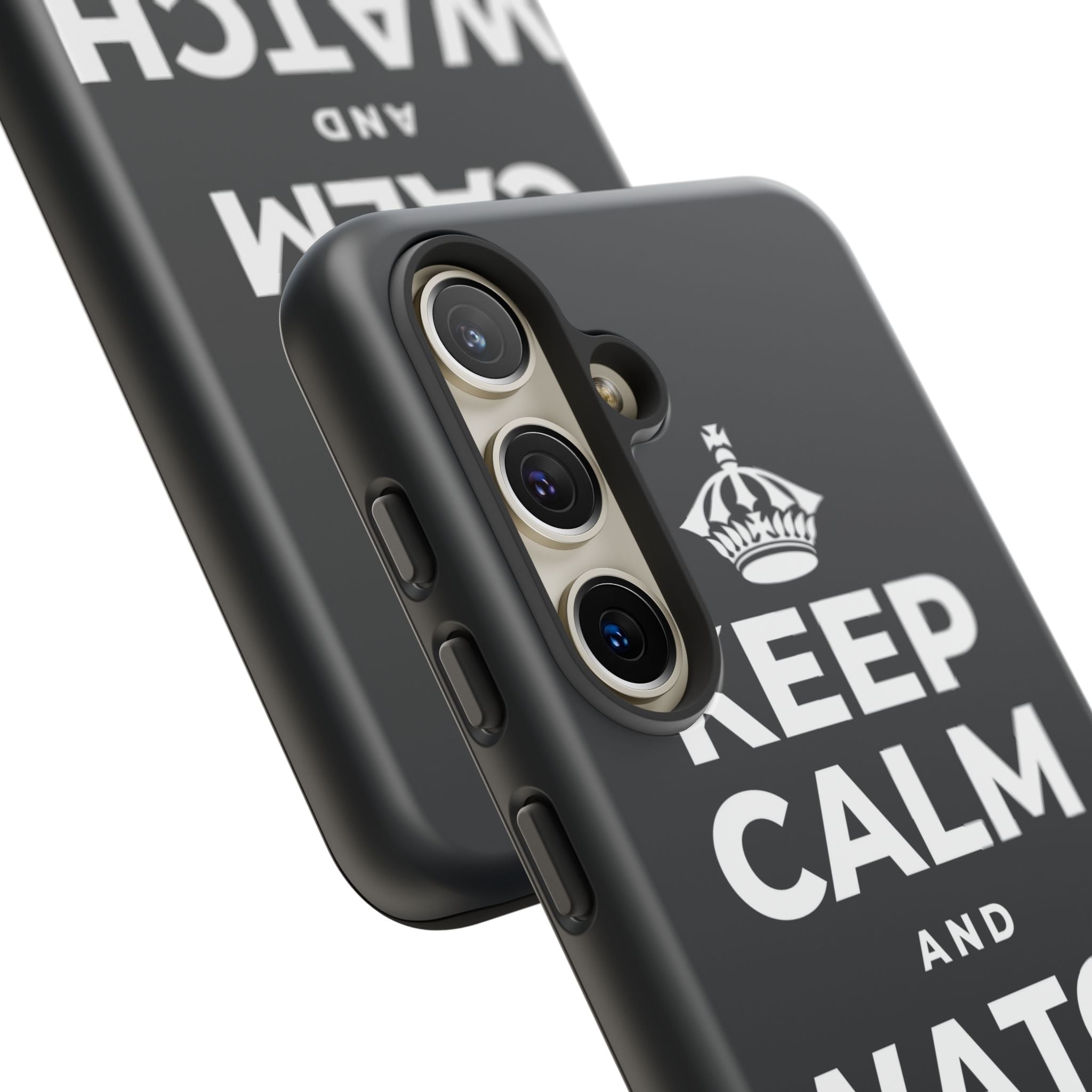 KEEP CALM AND WATCH THE CLOUDS Phone Case (Dark)