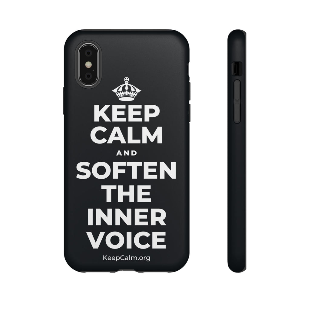 KEEP CALM AND SOFTEN THE INNER VOICE Phone Case (Dark)