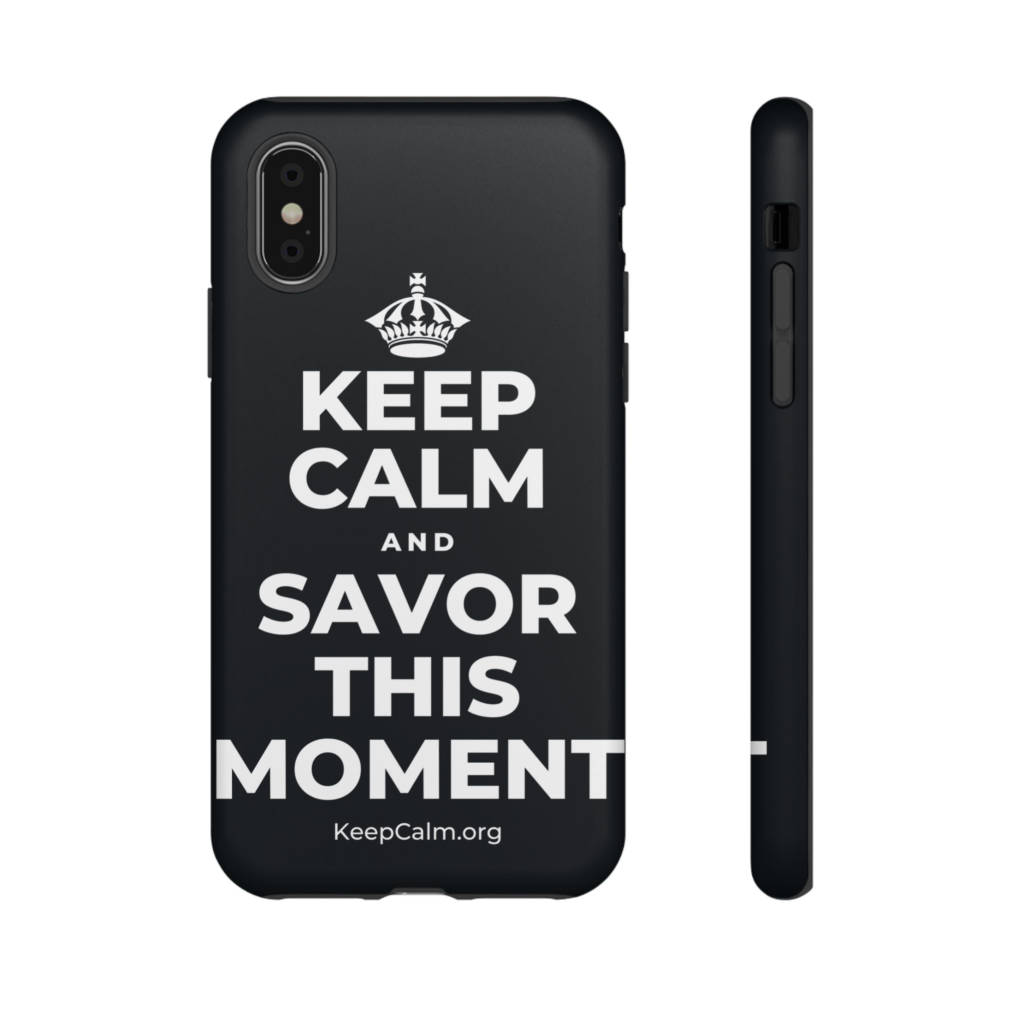 KEEP CALM AND SAVOR THIS MOMENT Phone Case (Dark)