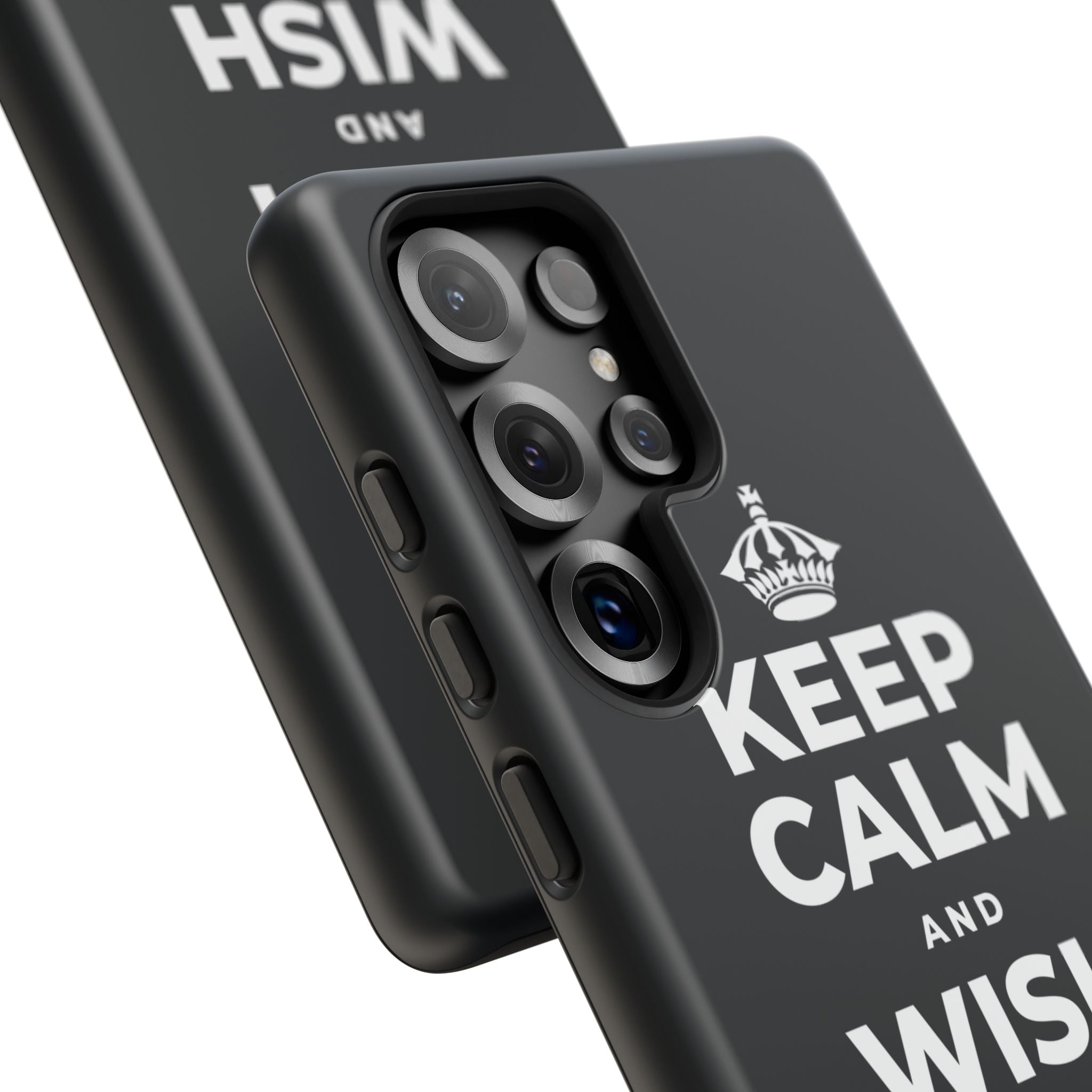 KEEP CALM AND WISH UPON A ⭐ Phone Case (Dark)
