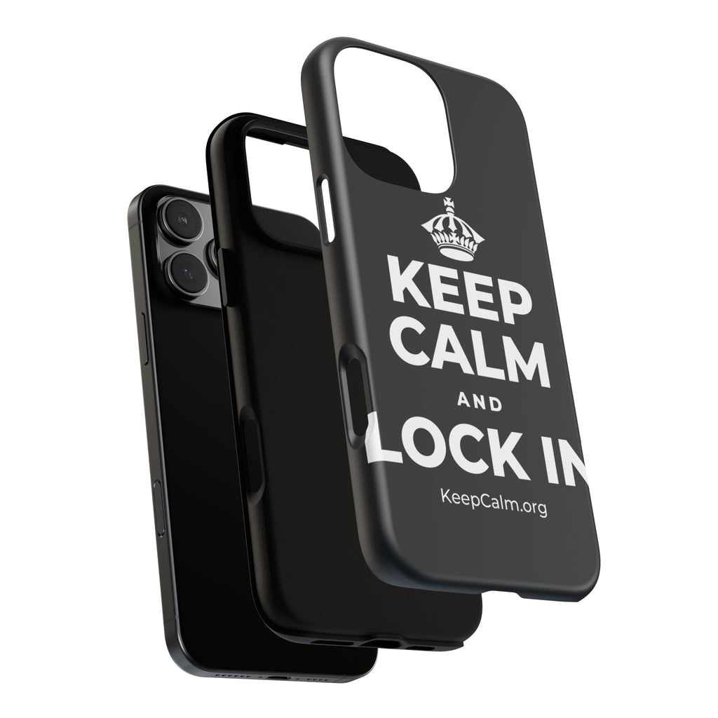 KEEP CALM AND LOCK IN Phone Case (Dark)
