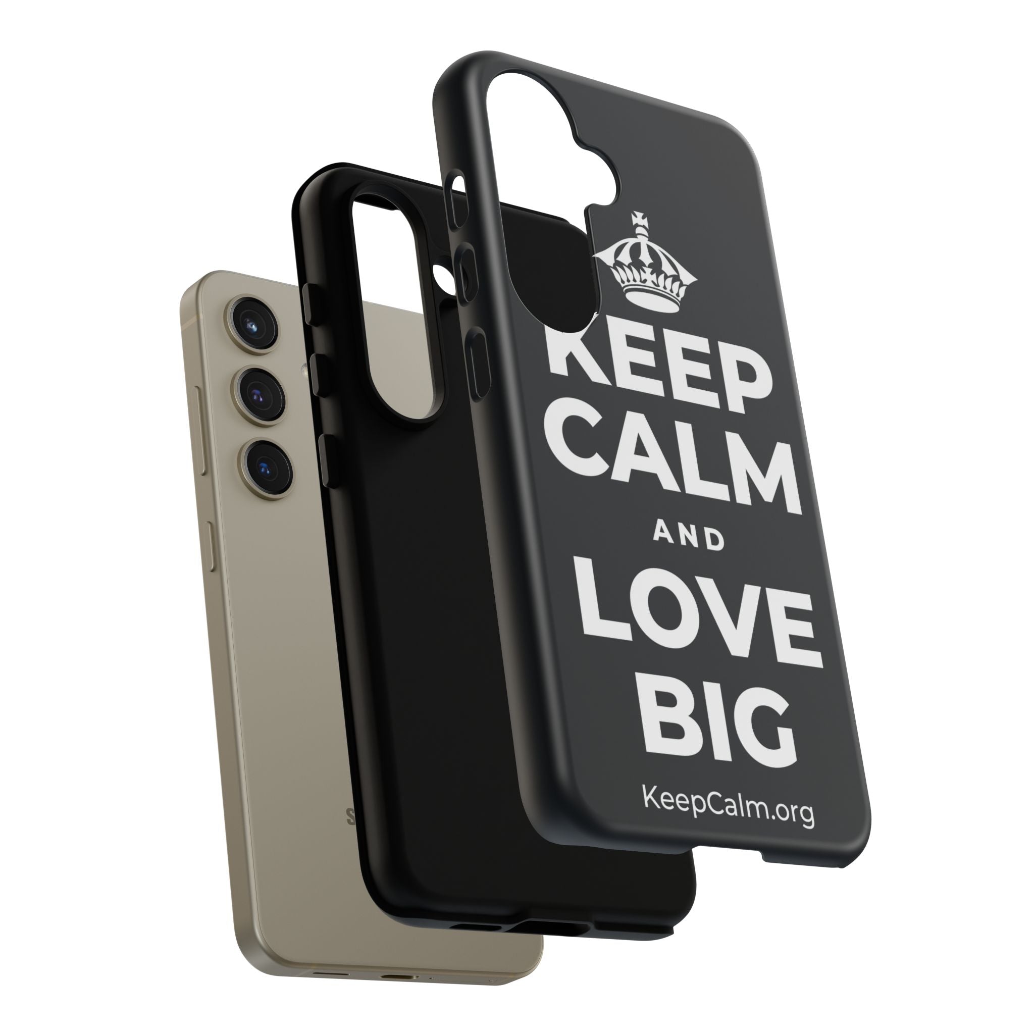 KEEP CALM AND LOVE BIG Phone Case (Dark)