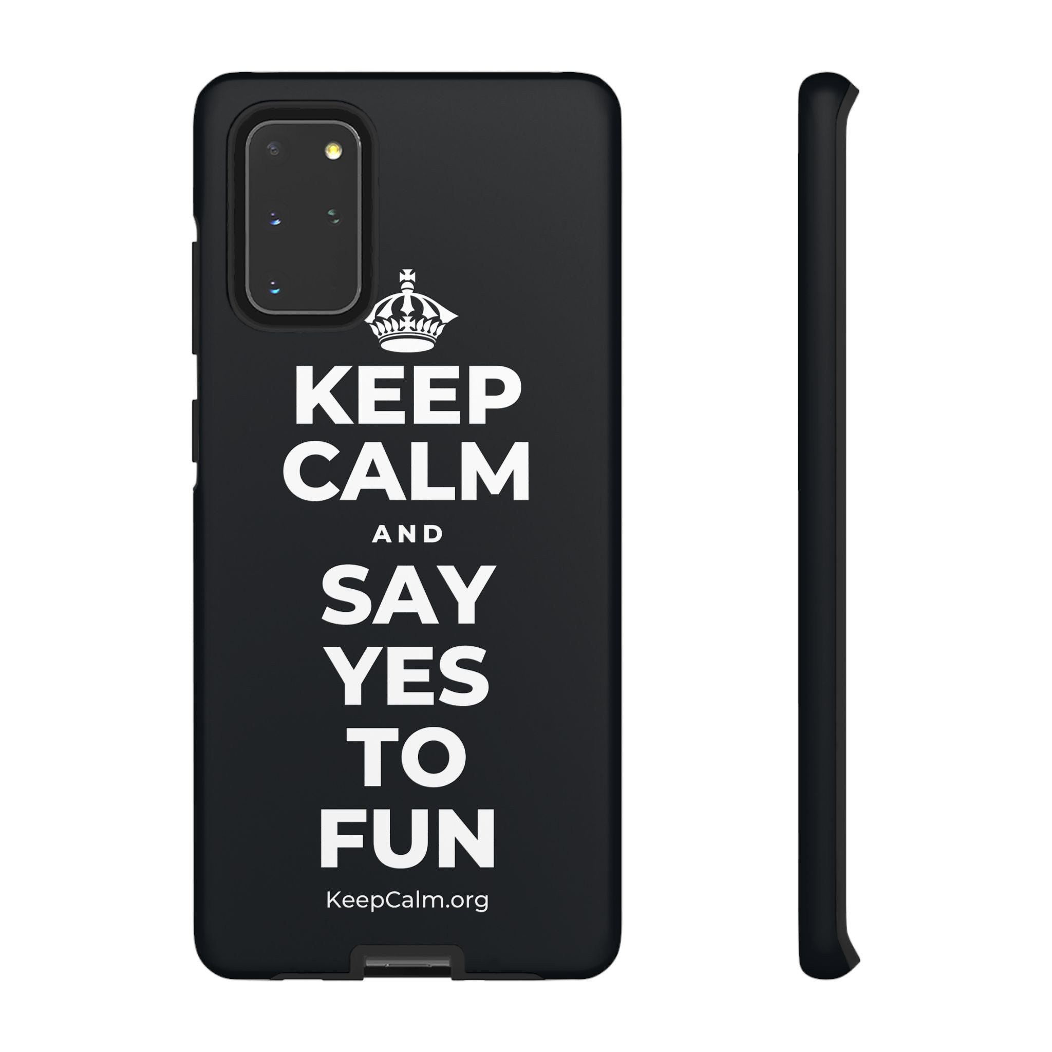KEEP CALM AND SAY YES TO FUN Phone Case (Dark)