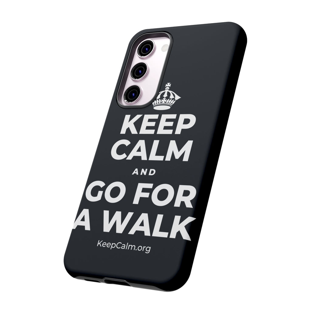KEEP CALM AND GO FOR A WALK Phone Case (Dark)