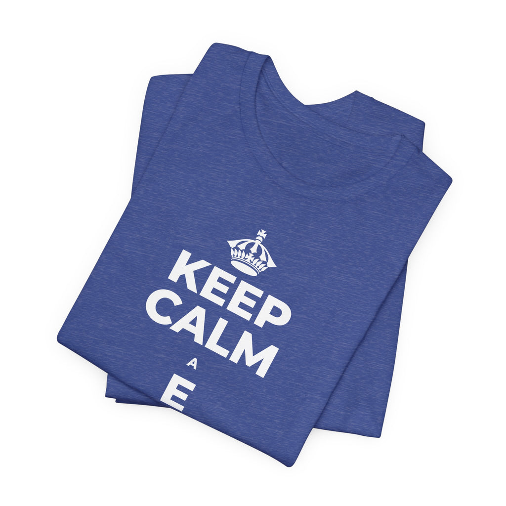 KEEP CALM A E AKAHAI, I NĀ WĀ A PAU T-Shirt (Baby Blue–Silver)