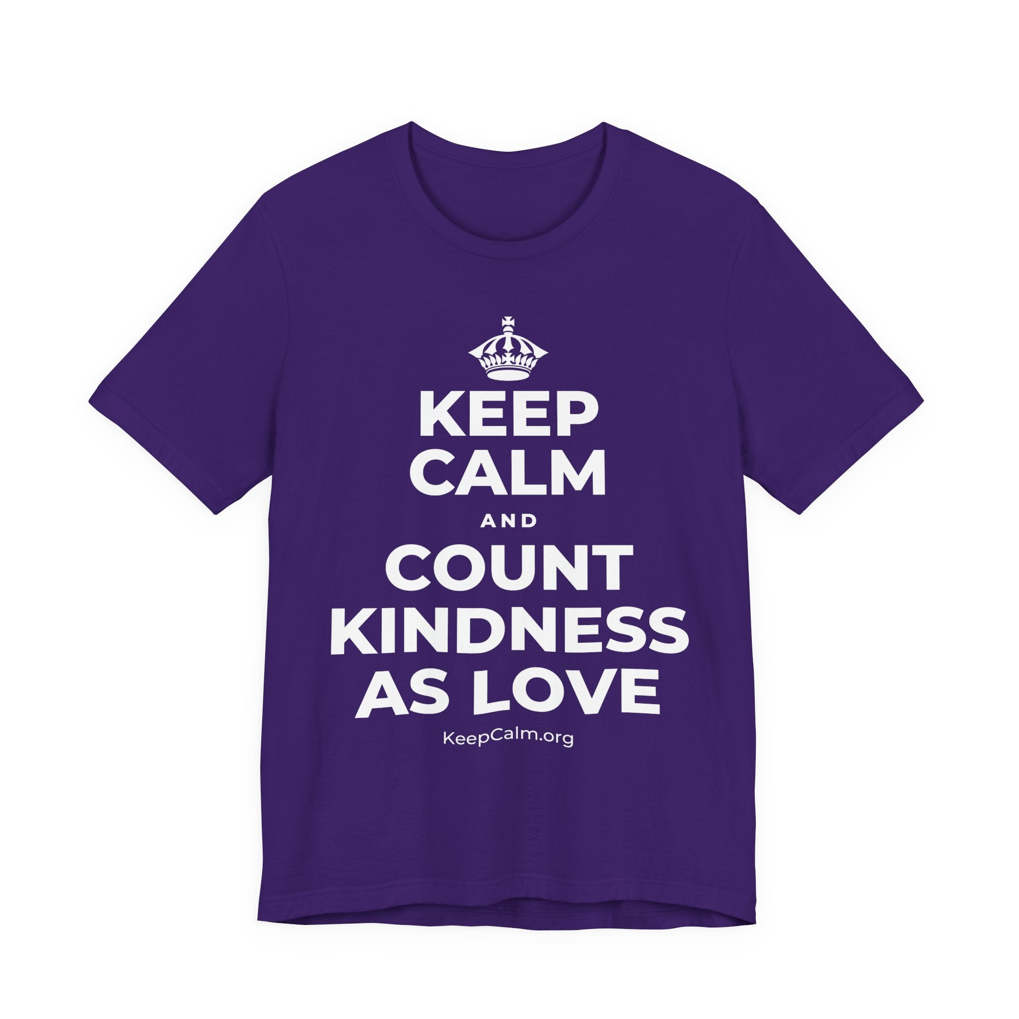 KEEP CALM AND COUNT KINDNESS AS LOVE T-Shirt (Soft Cream–Heather Mauve)