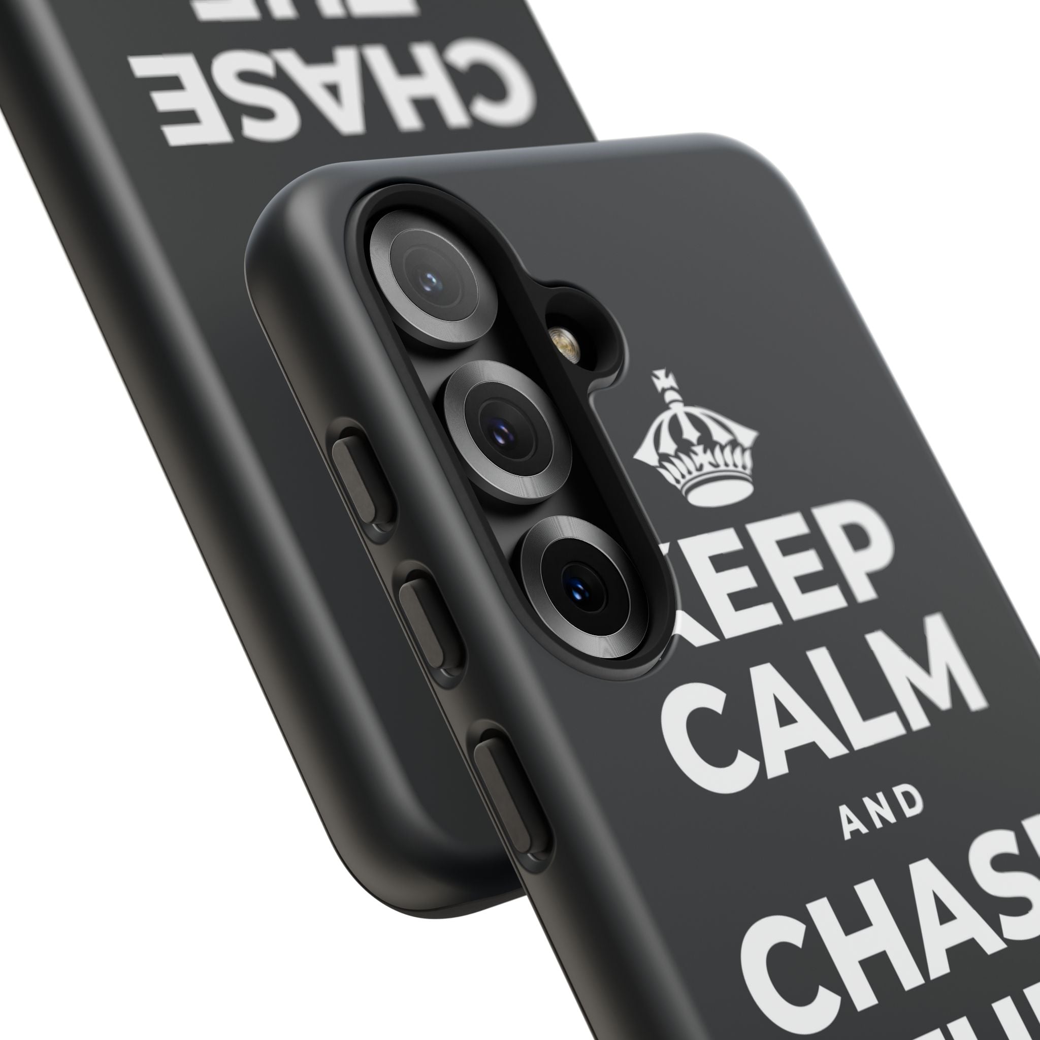 KEEP CALM AND CHASE THE LONG DAYS Phone Case (Dark)