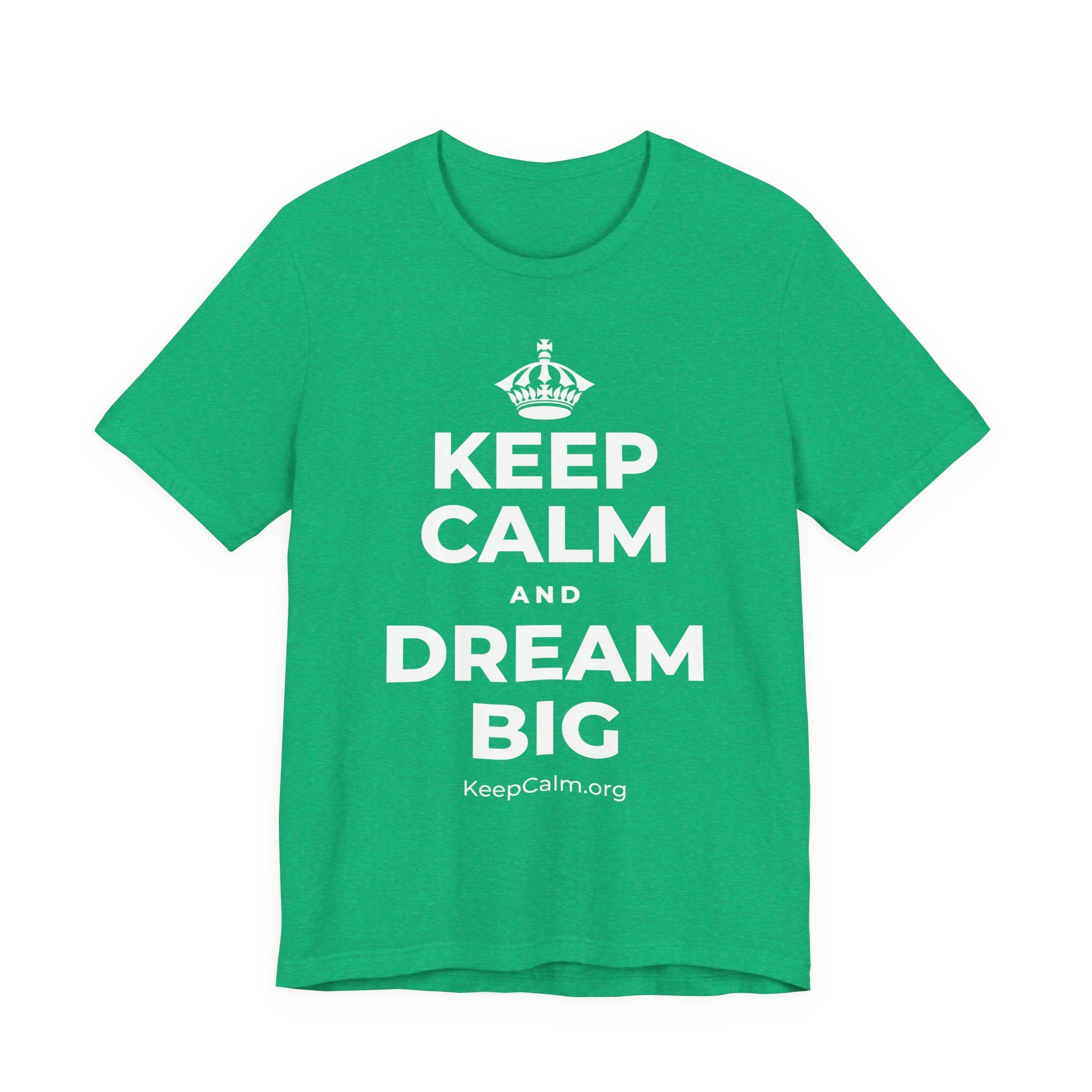 KEEP CALM AND DREAM BIG T-Shirt (Baby Blue–Silver)