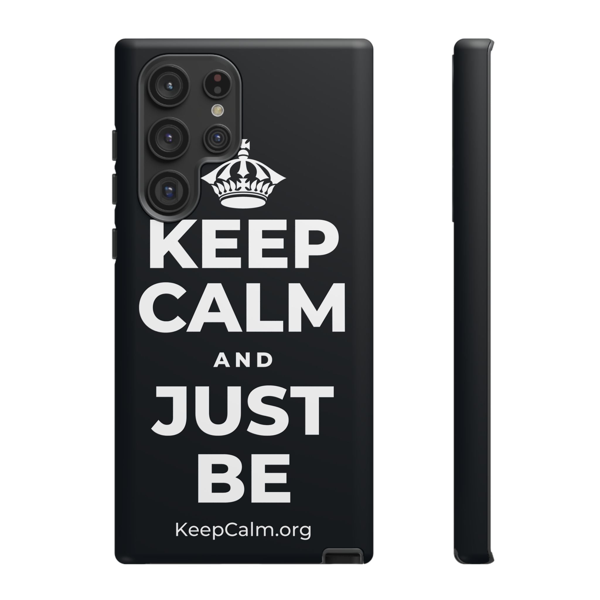 KEEP CALM AND JUST BE Phone Case (Dark)