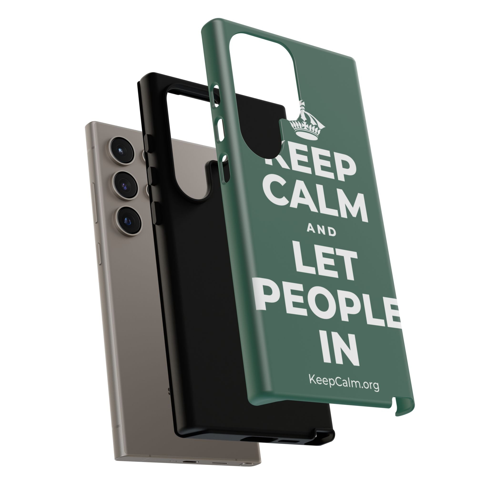 KEEP CALM AND LET PEOPLE IN Phone Case