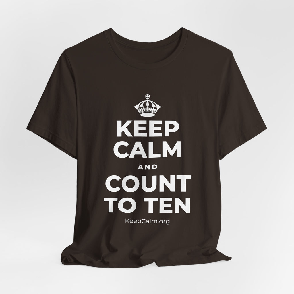 KEEP CALM AND COUNT TO TEN T-Shirt (Soft Cream–Heather Mauve)