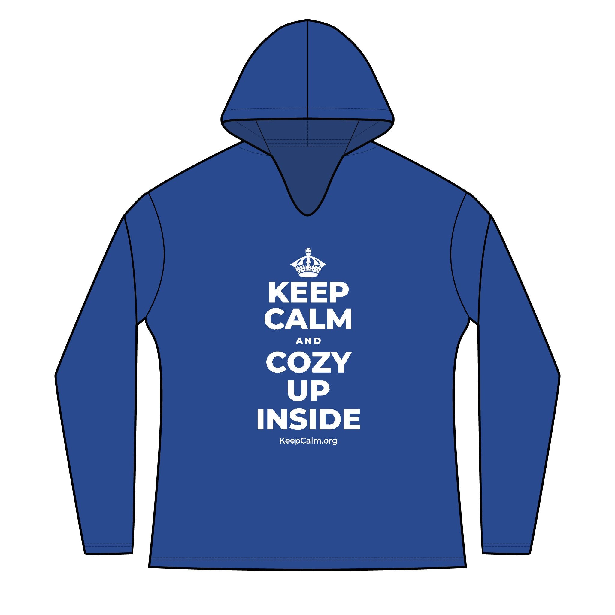 KEEP CALM AND COZY UP INSIDE Women's Long Sleeve Hoodie