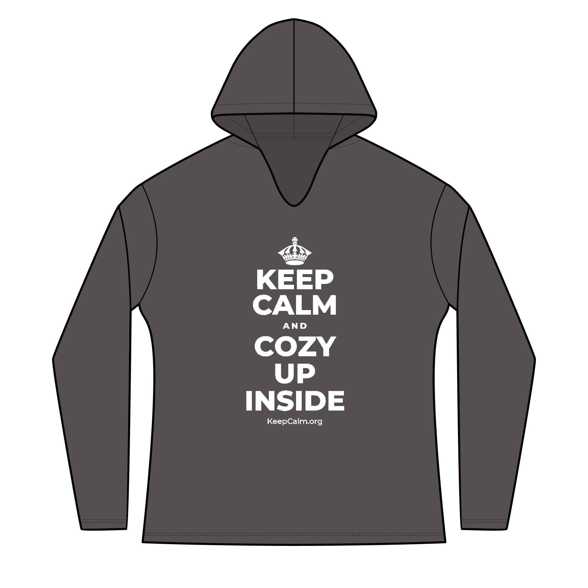 KEEP CALM AND COZY UP INSIDE Women's Long Sleeve Hoodie