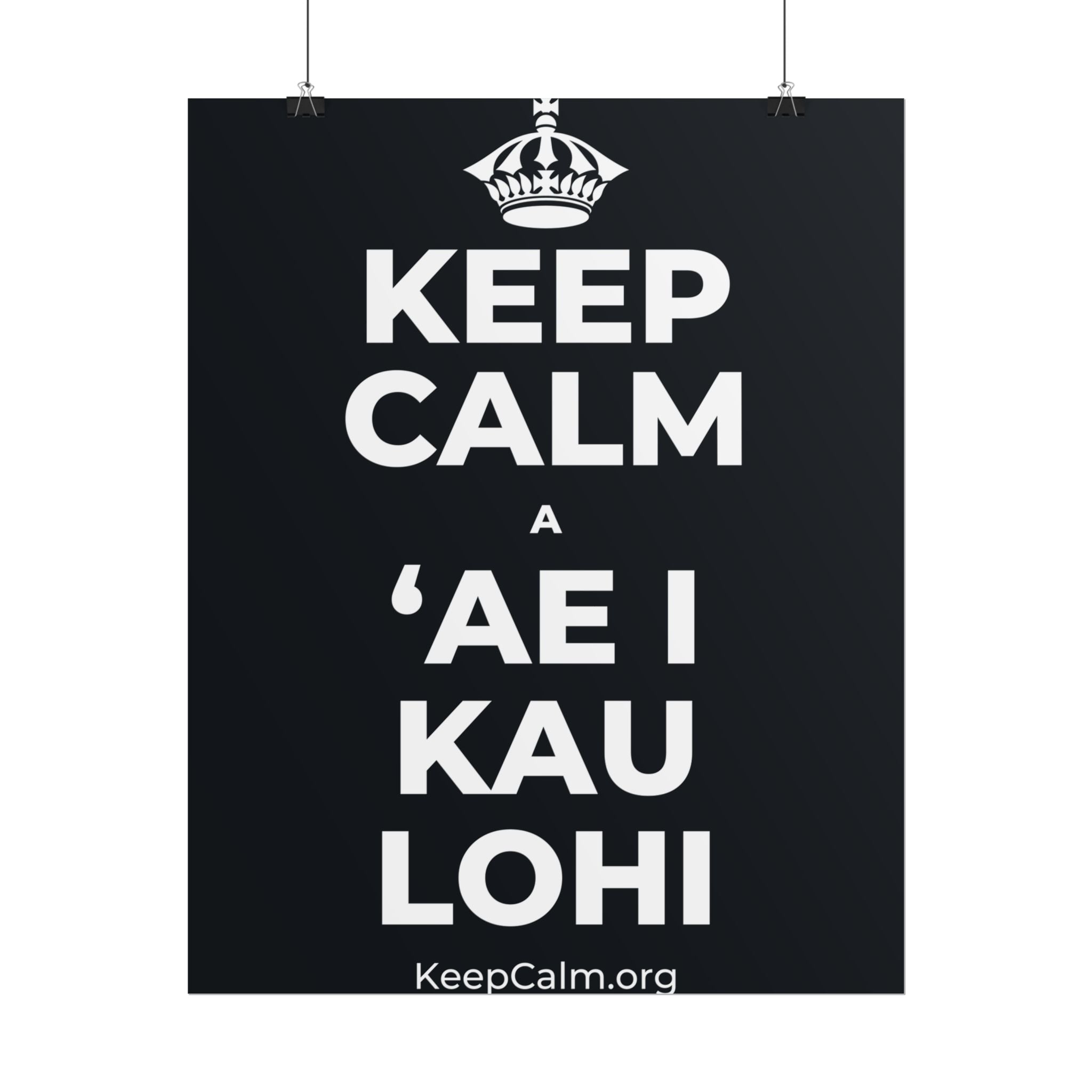 KEEP CALM A ʻAE I KAU LOHI Poster (Dark)