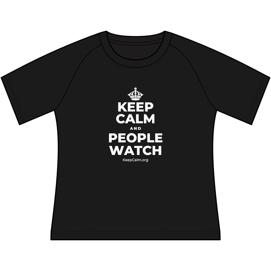KEEP CALM AND PEOPLE WATCH Women's Raglan Tee