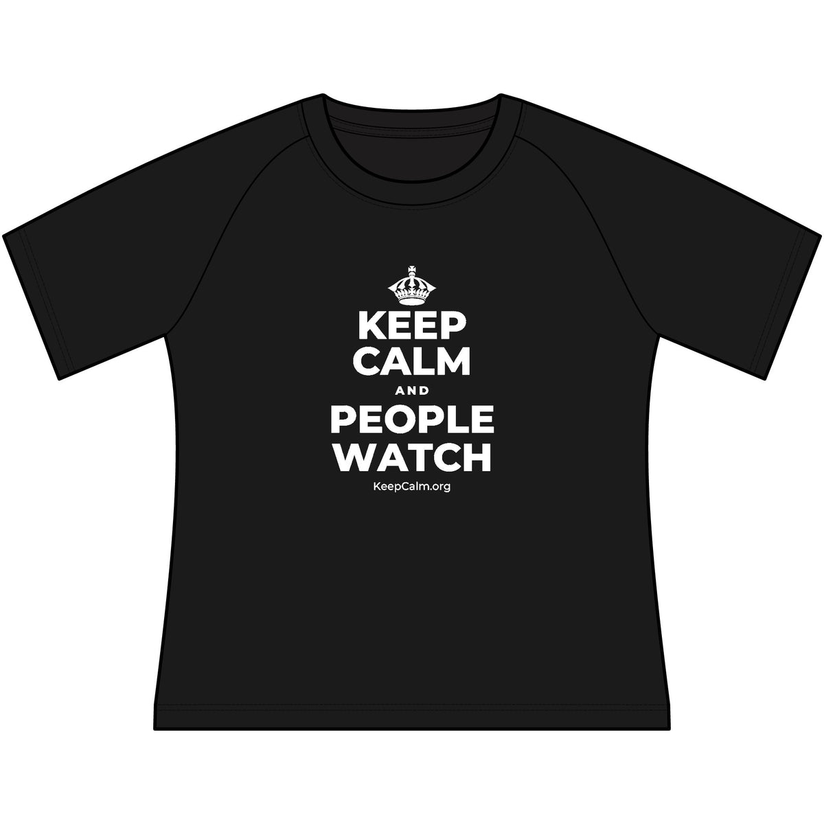 KEEP CALM AND PEOPLE WATCH Women's Raglan Tee