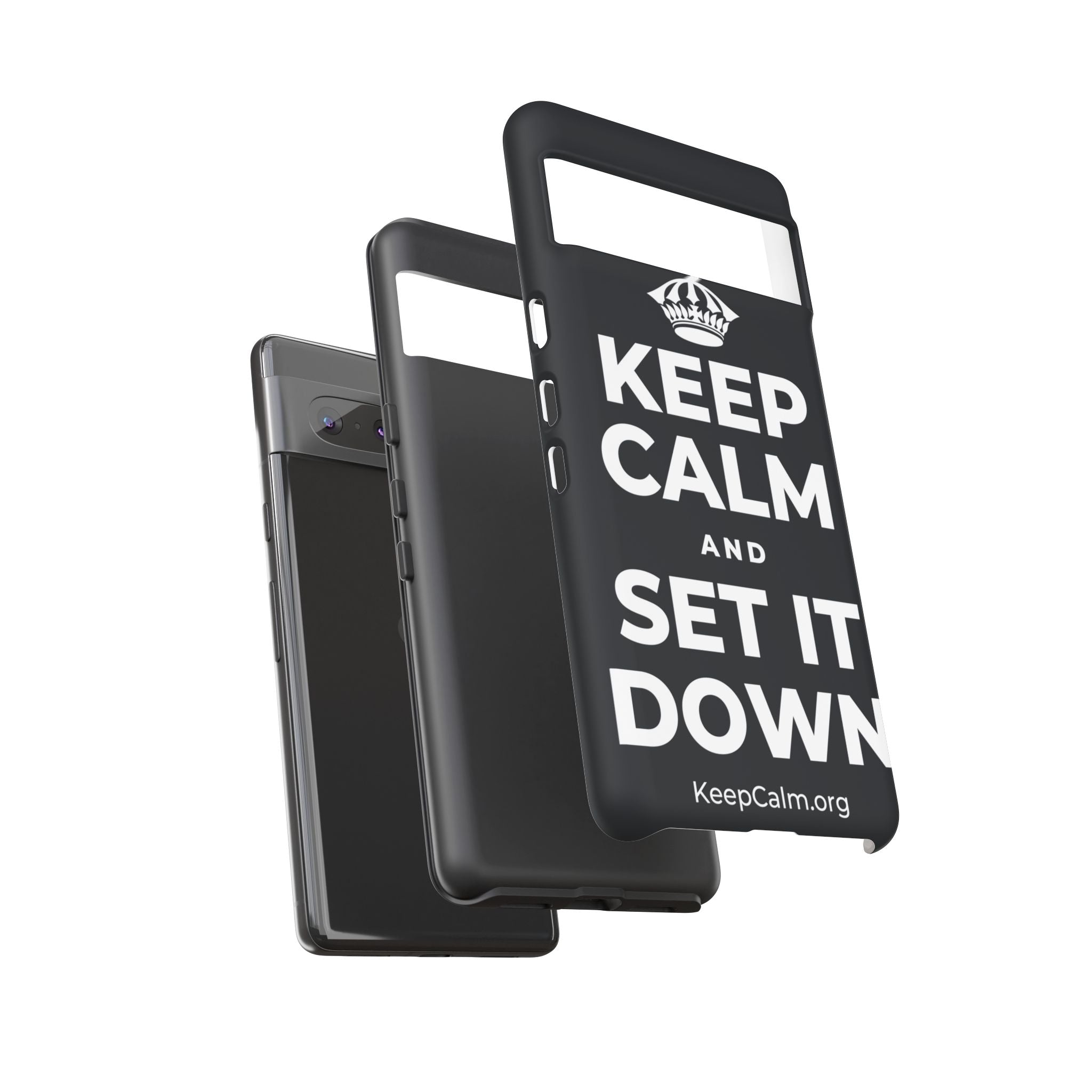 KEEP CALM AND SET IT DOWN Phone Case (Dark)