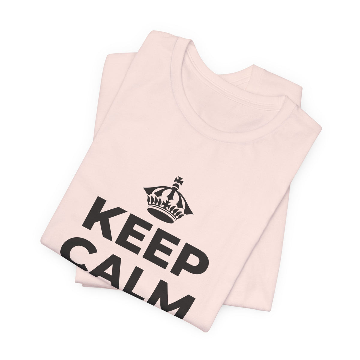 KEEP CALM AND OWN IT T-Shirt (Soft Cream–Heather Mauve)