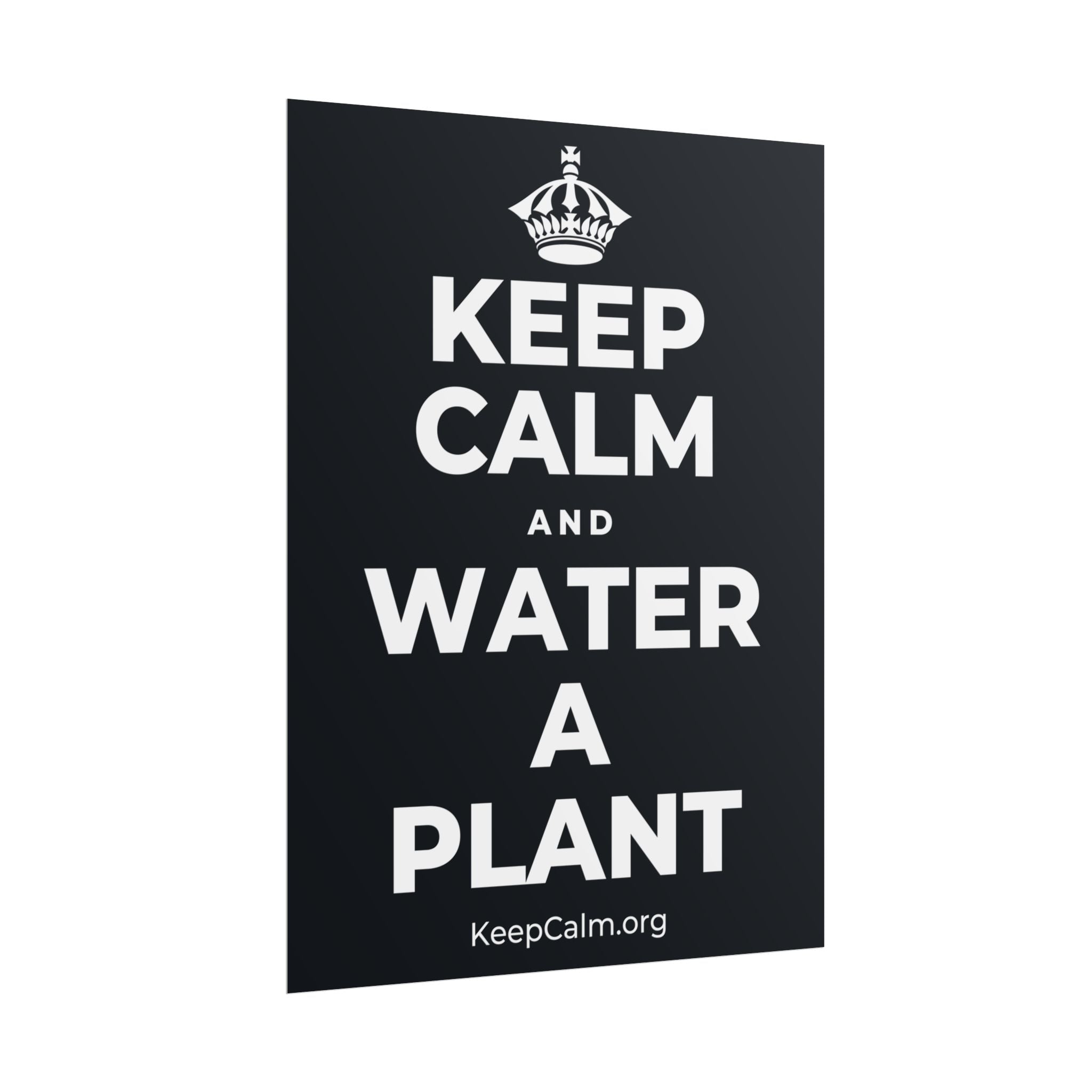 KEEP CALM AND WATER A PLANT Poster (Dark)
