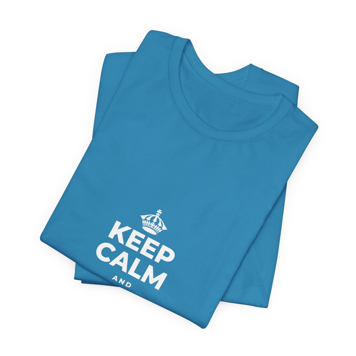 KEEP CALM AND STAY UNBOTHERED T-Shirt (White–Asphalt)