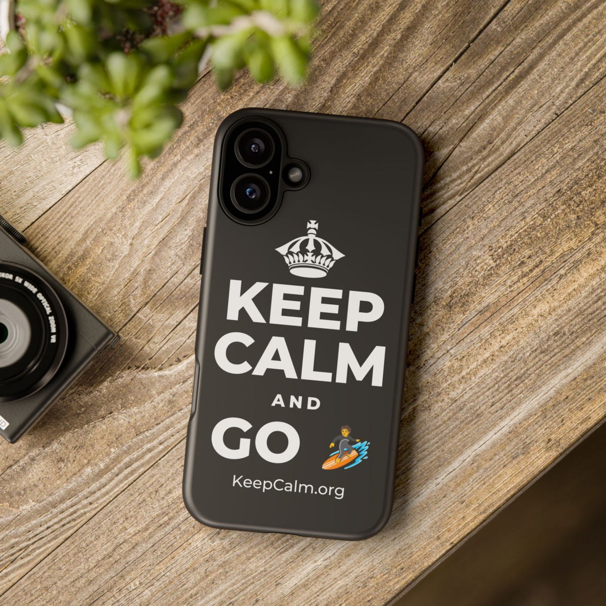 KEEP CALM AND GO 🏄 Phone Case