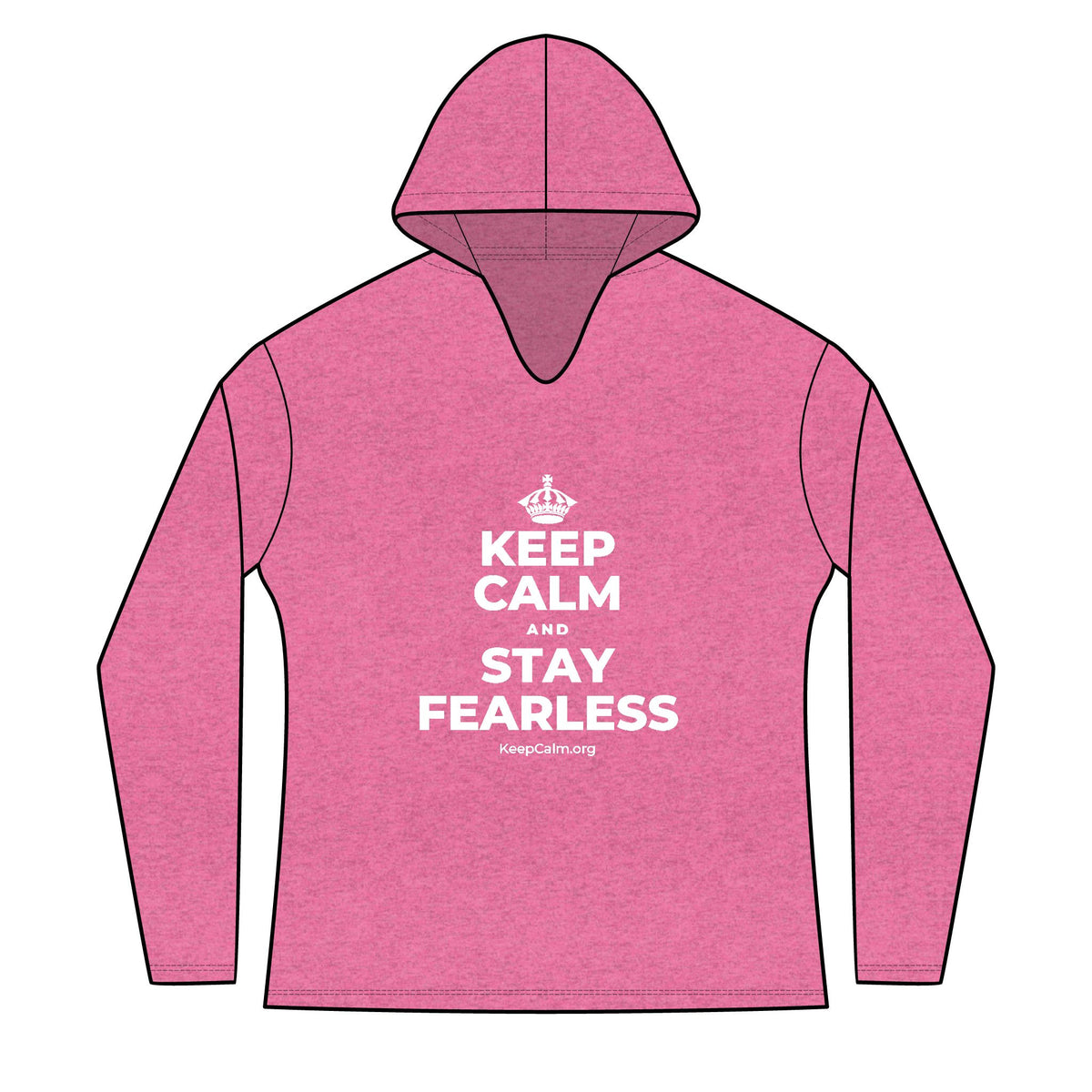 KEEP CALM AND STAY FEARLESS Women's Long Sleeve Hoodie