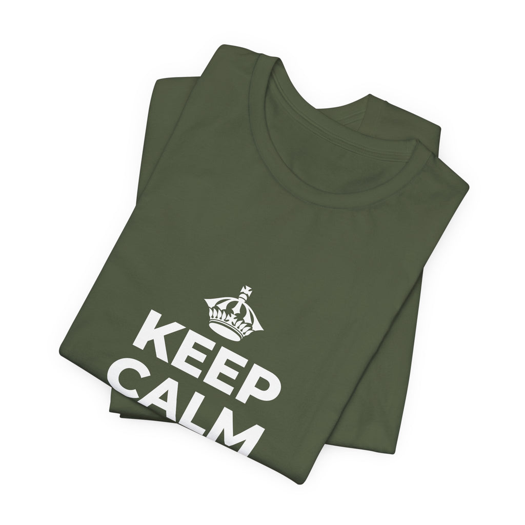 KEEP CALM AND BREATHE T-Shirt (Military Green–Autumn)