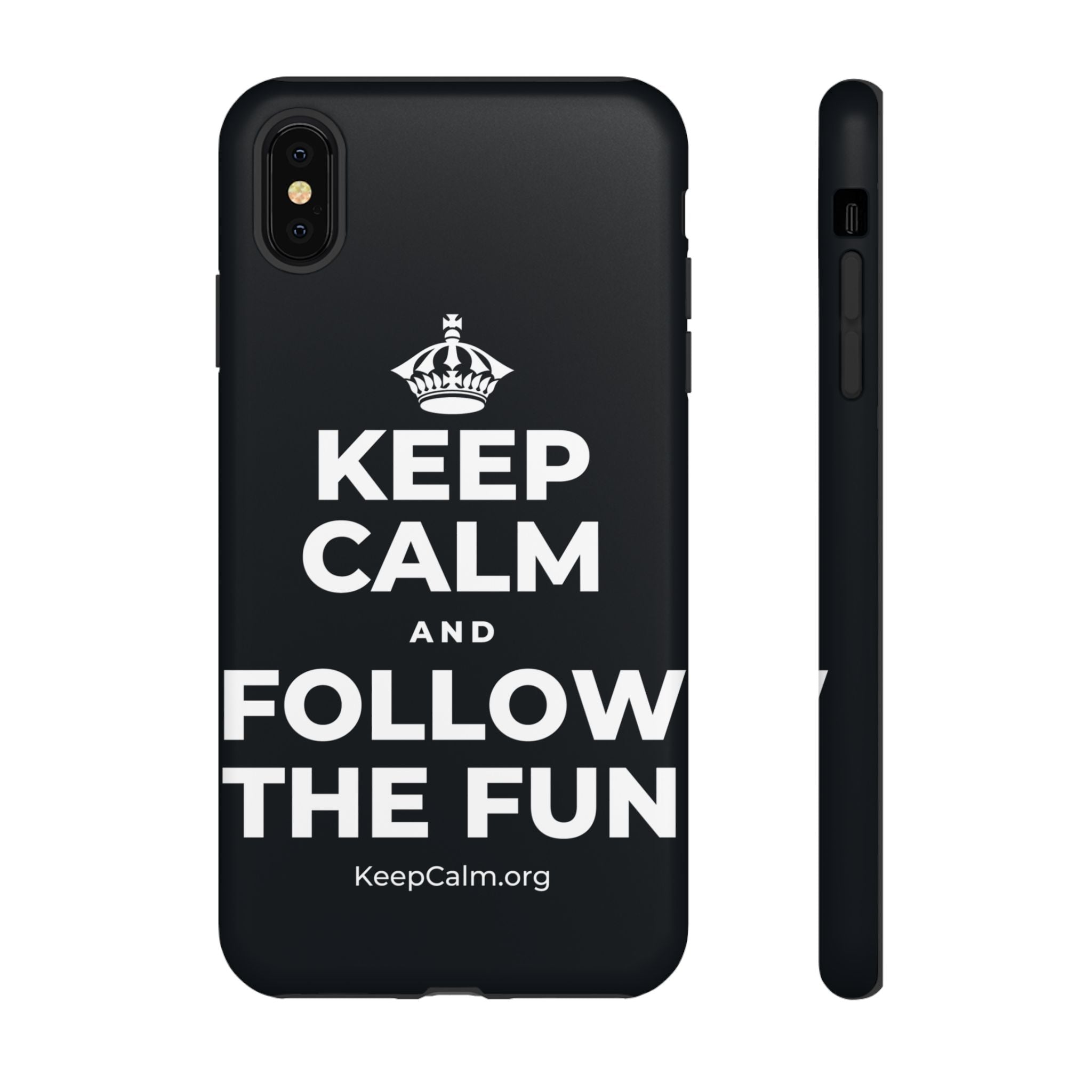 KEEP CALM AND FOLLOW THE FUN Phone Case (Dark)