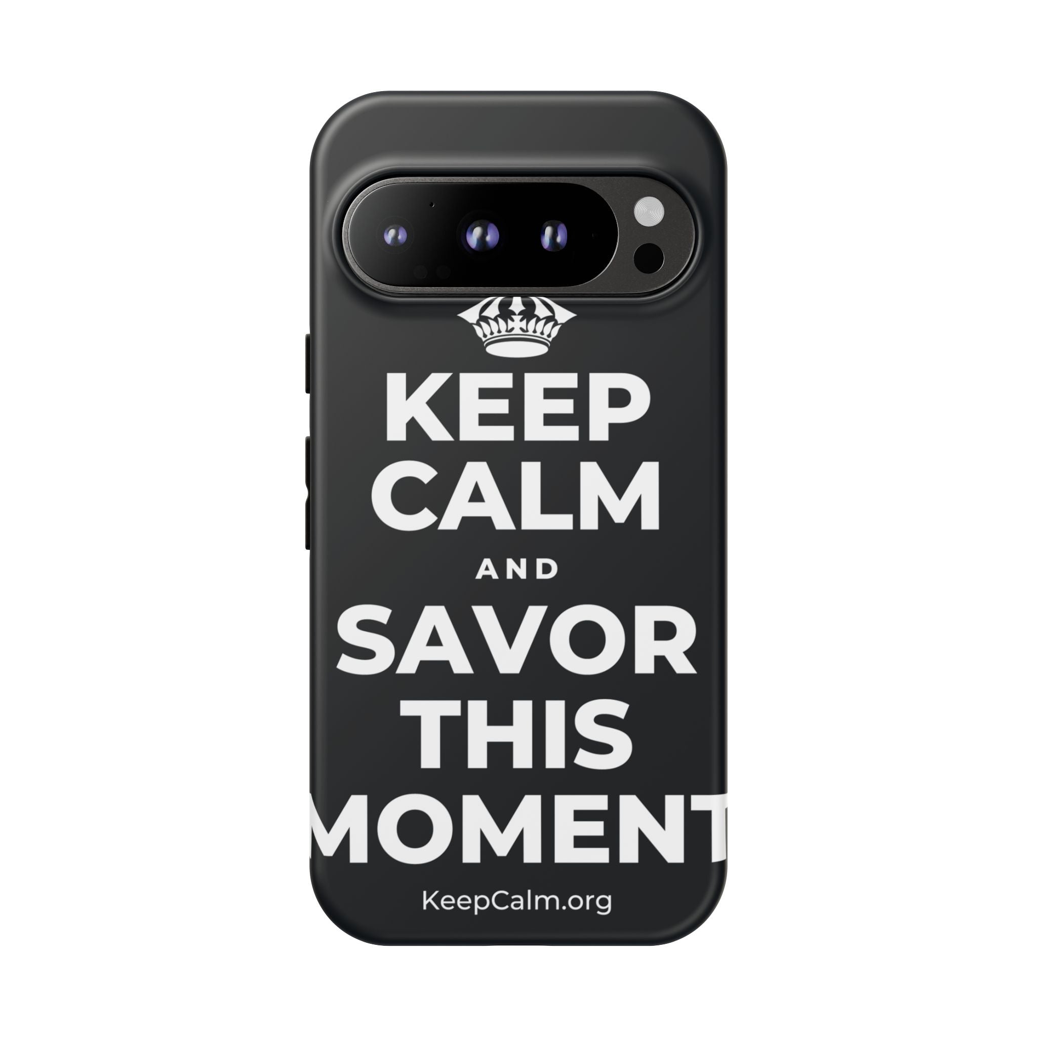 KEEP CALM AND SAVOR THIS MOMENT Phone Case (Dark)