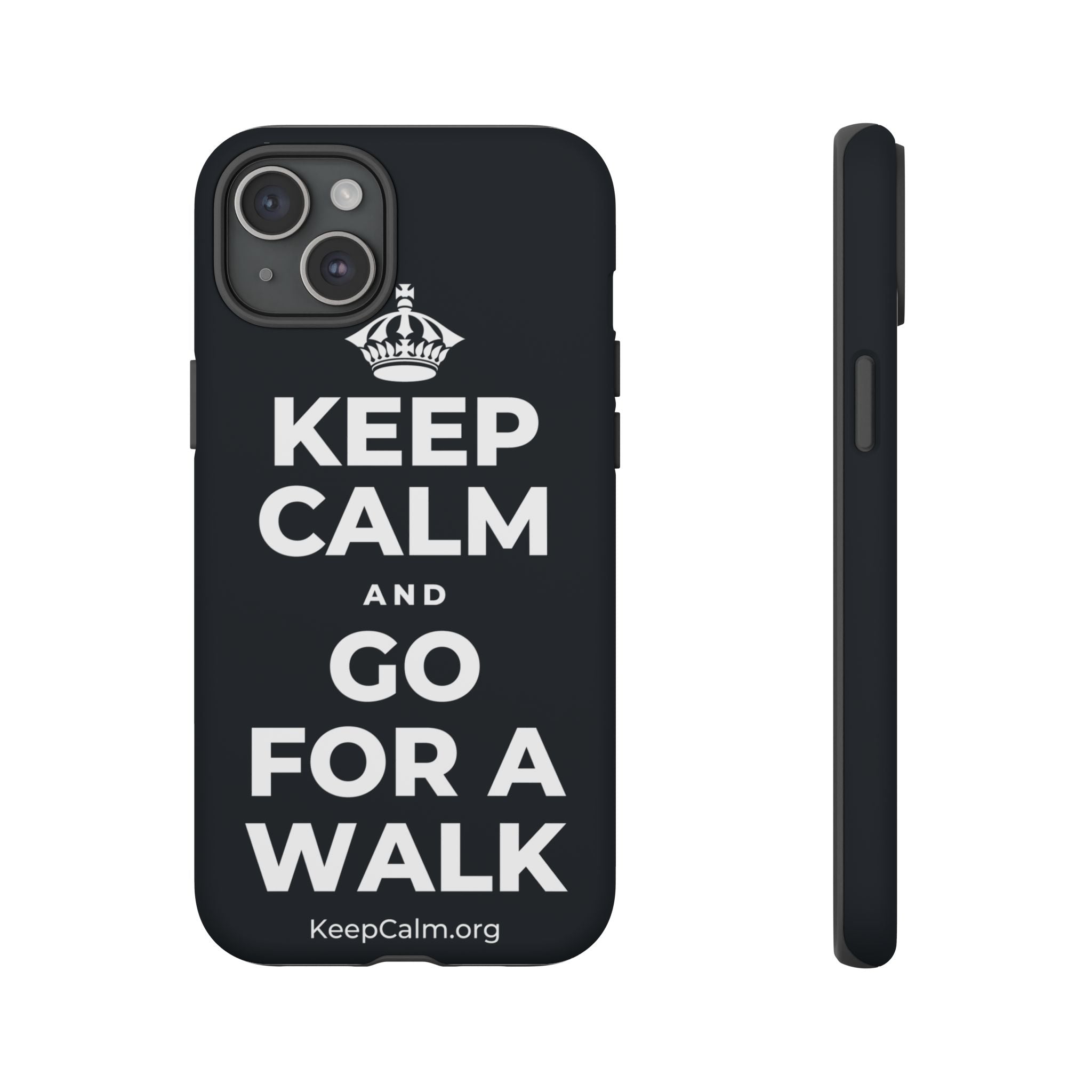 KEEP CALM AND GO FOR A WALK Phone Case (Dark)