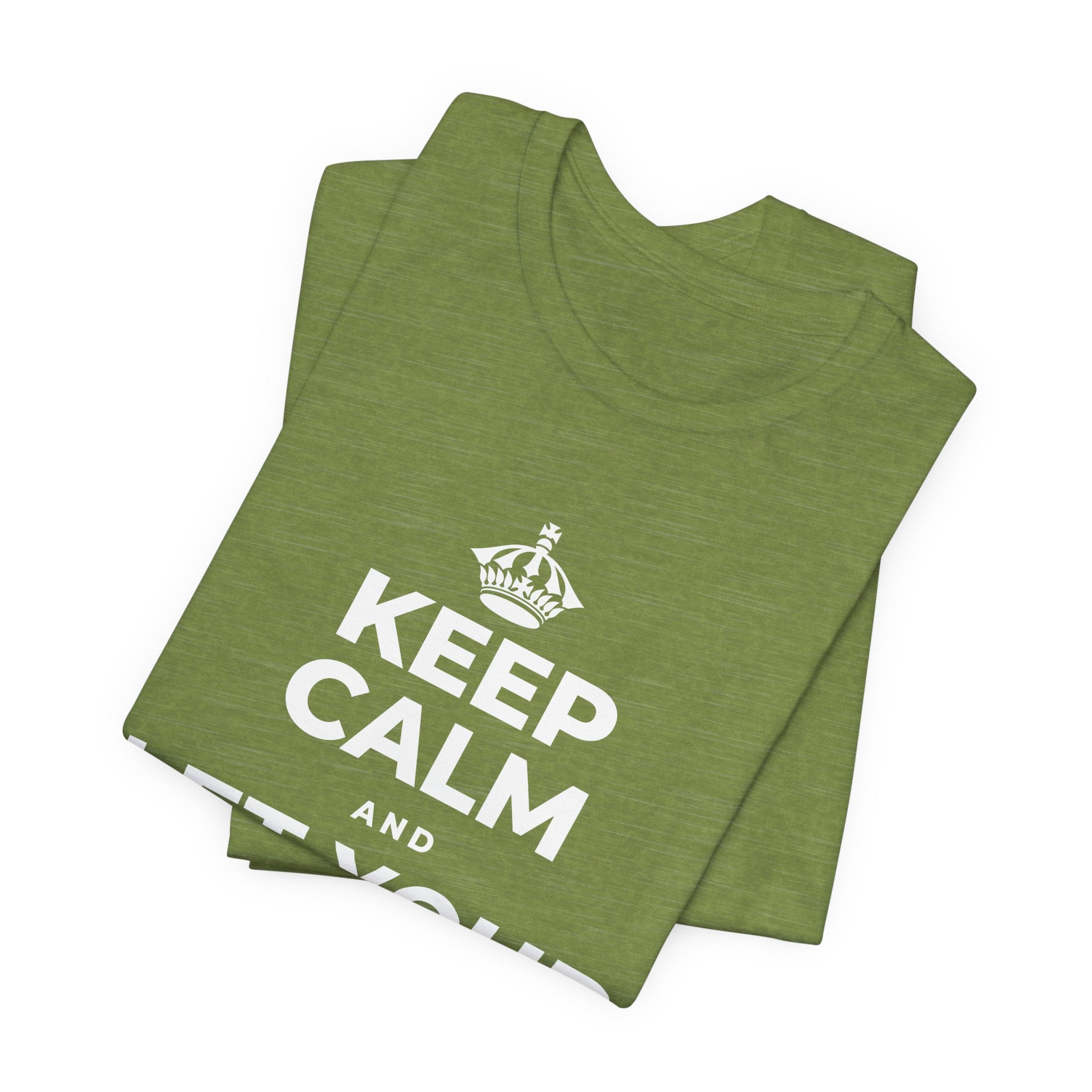 KEEP CALM AND LET YOUR JAW RELAX T-Shirt (Baby Blue–Silver)
