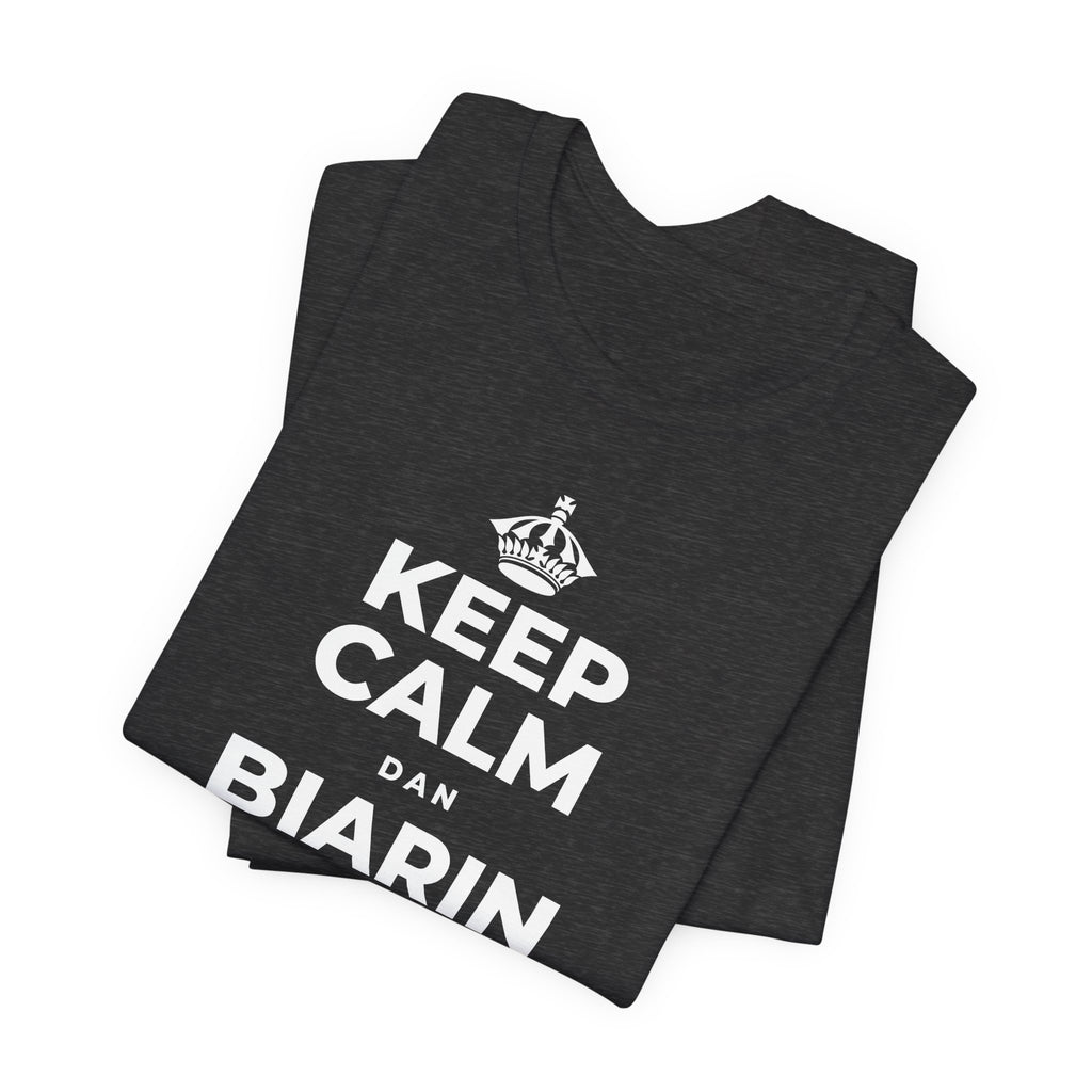 KEEP CALM DAN BIARIN PERASAAN ITU MASUK T-Shirt (White–Asphalt)