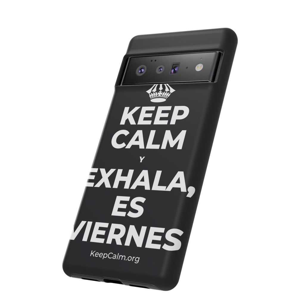 KEEP CALM Y EXHALA, ES VIERNES Phone Case (Dark)