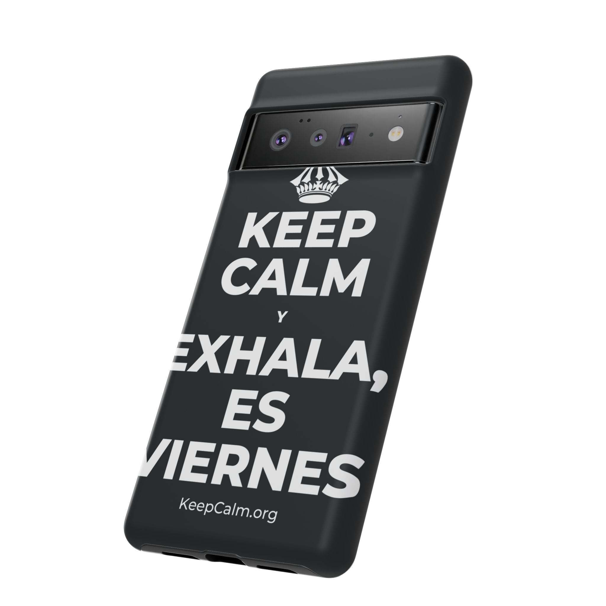 KEEP CALM Y EXHALA, ES VIERNES Phone Case (Dark)