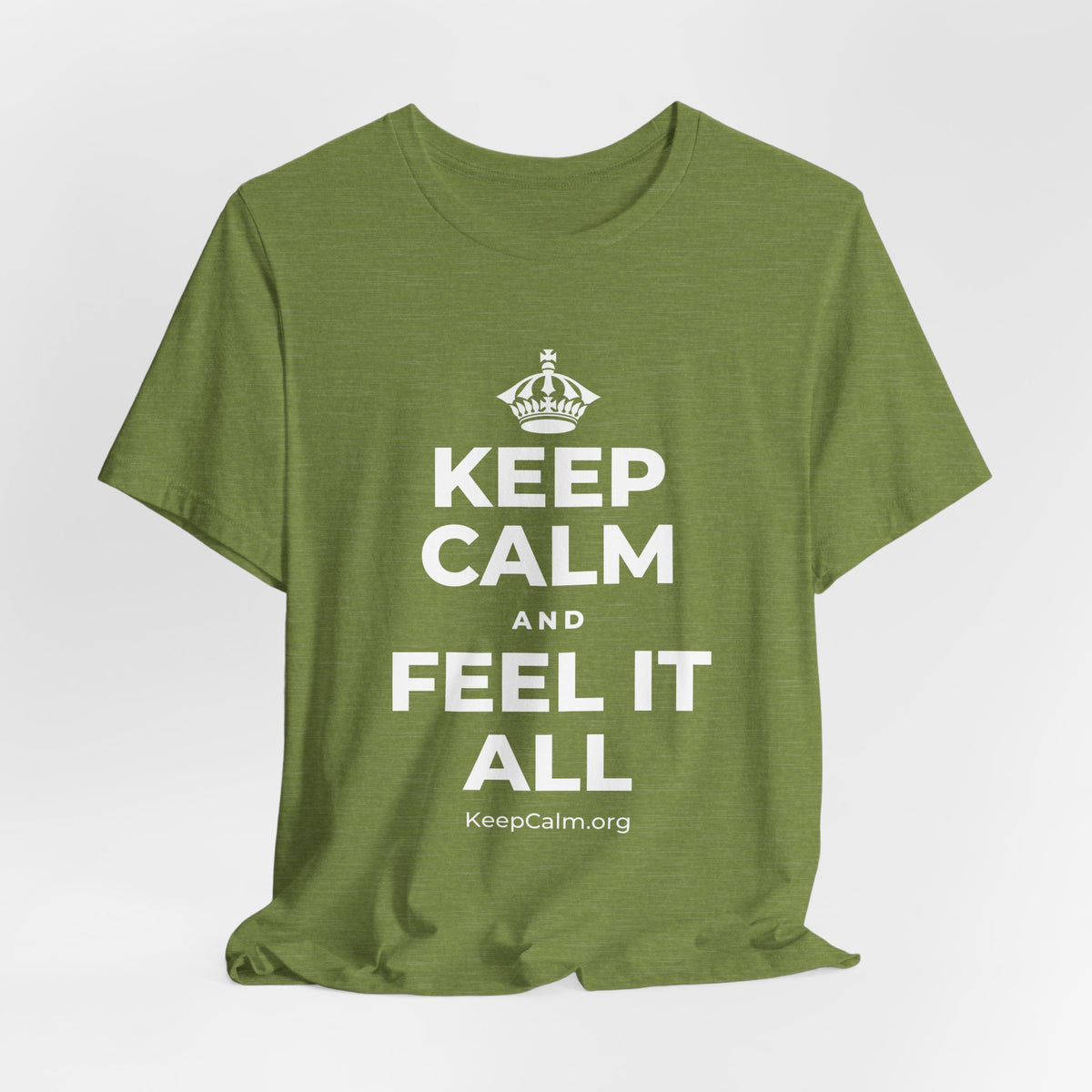 KEEP CALM AND FEEL IT ALL T-Shirt (Baby Blue–Silver)
