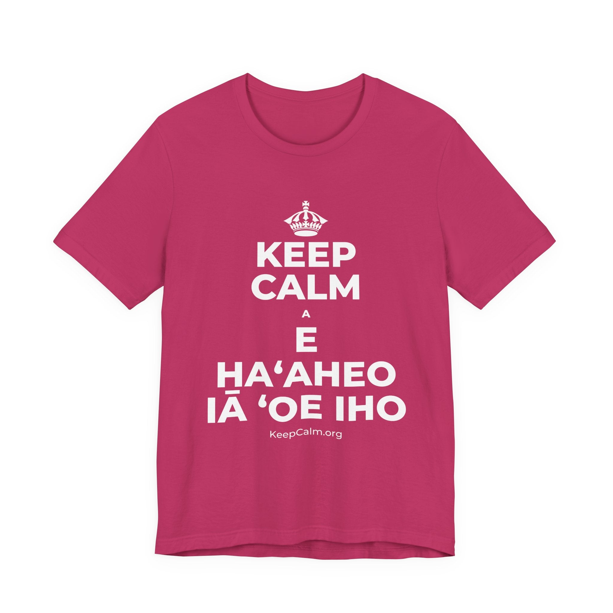KEEP CALM A E HAʻAHEO IĀ ʻOE IHO T-Shirt (Baby Blue–Silver)