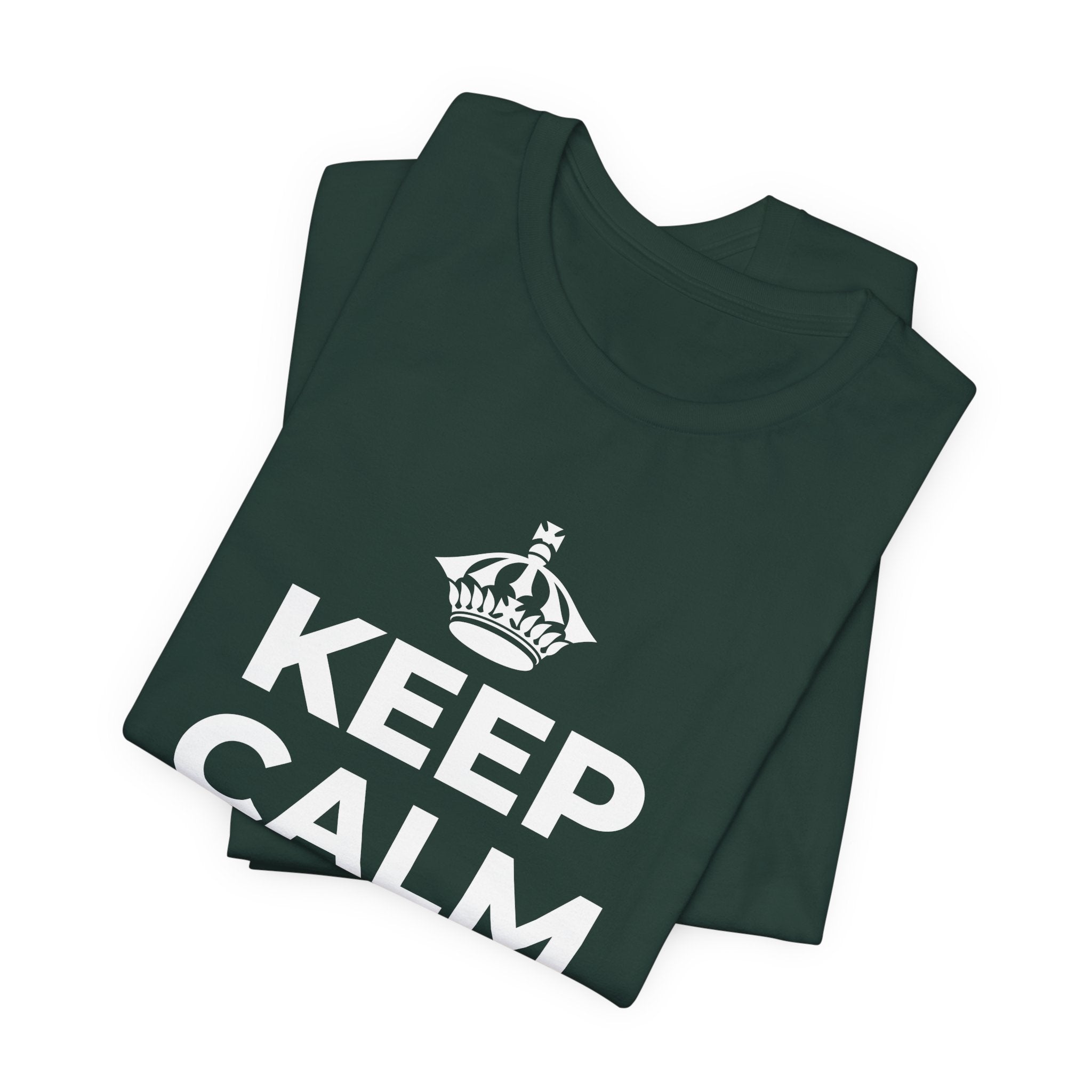 KEEP CALM AND BEE HAPPY T-Shirt (White–Asphalt)