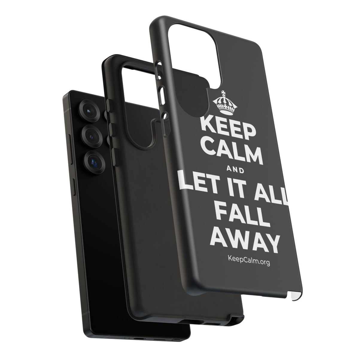 KEEP CALM AND LET IT ALL FALL AWAY Phone Case (Dark)