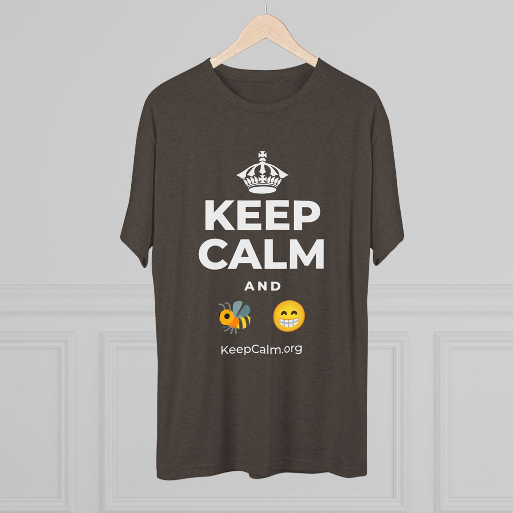 KEEP CALM AND BEE HAPPY Tri-Blend Tee