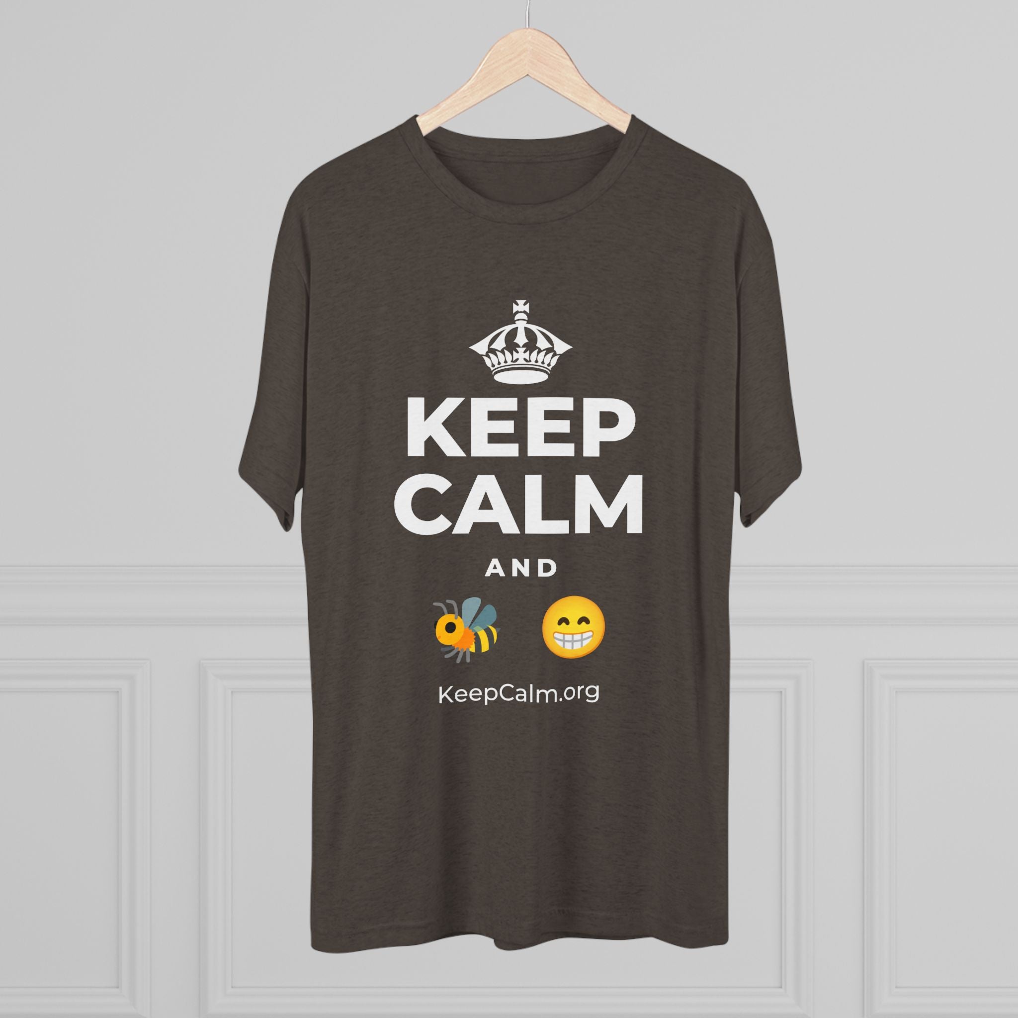 KEEP CALM AND BEE HAPPY Tri-Blend Tee