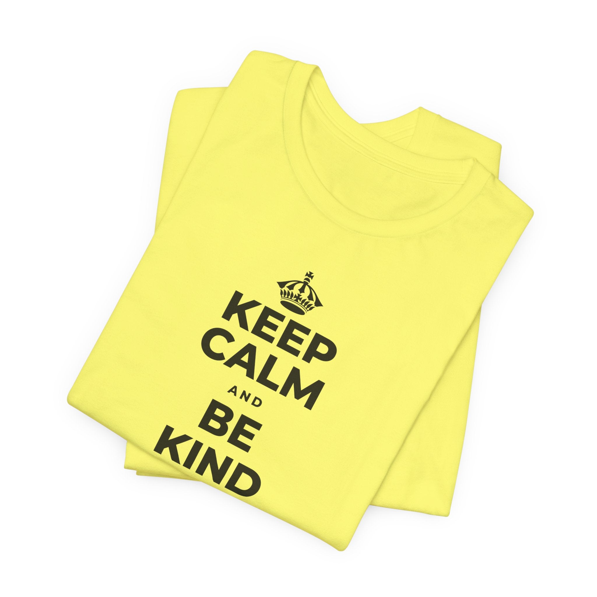KEEP CALM AND BE KIND TO THE NEW KID T-Shirt (Soft Cream–Heather Mauve)