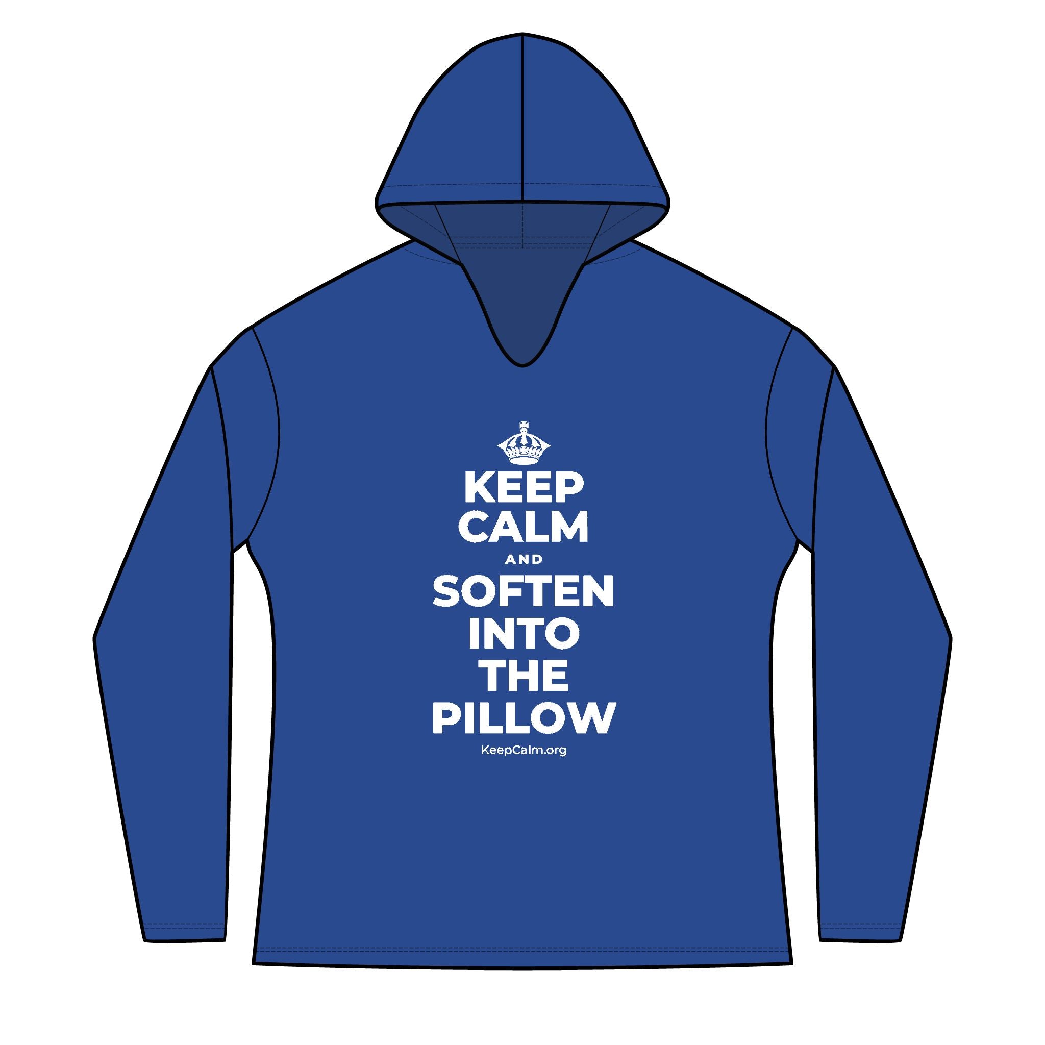 KEEP CALM AND SOFTEN INTO THE PILLOW Women's Long Sleeve Hoodie