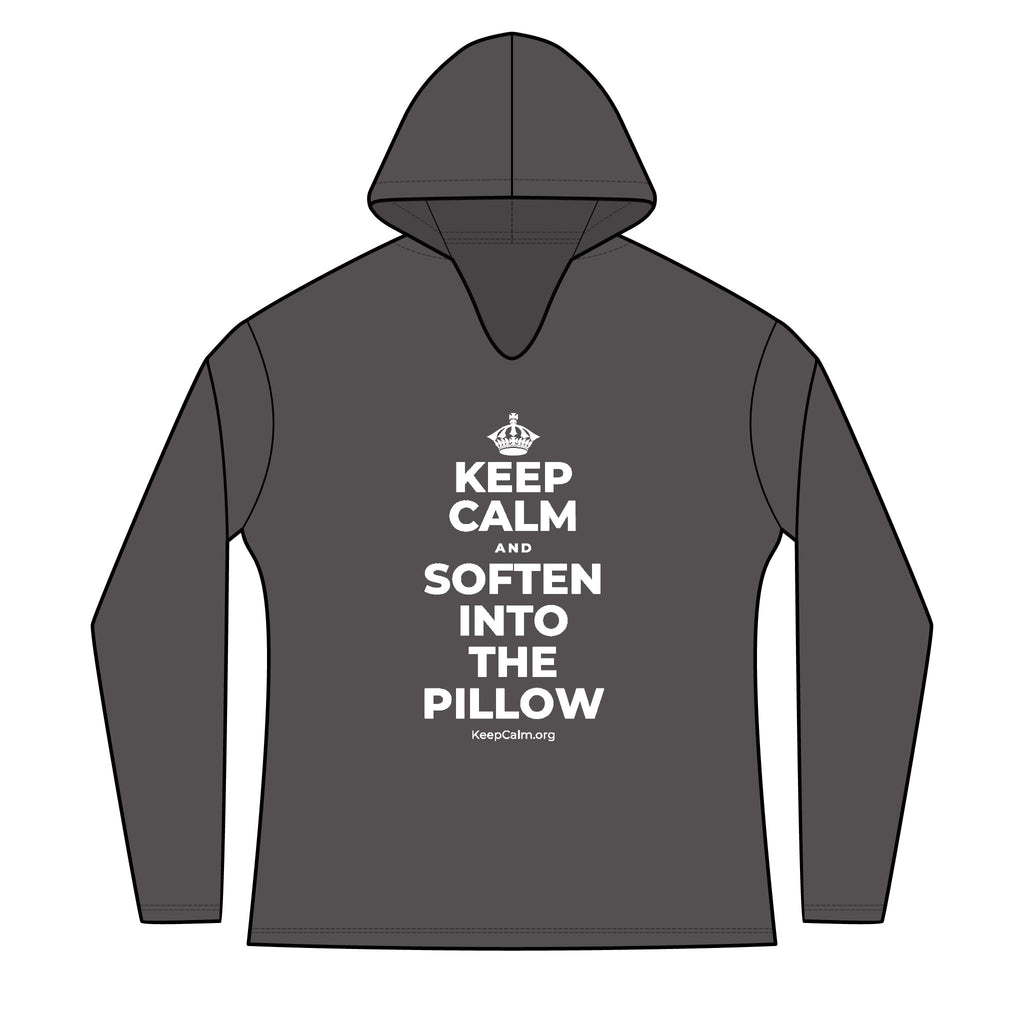 KEEP CALM AND SOFTEN INTO THE PILLOW Women's Long Sleeve Hoodie