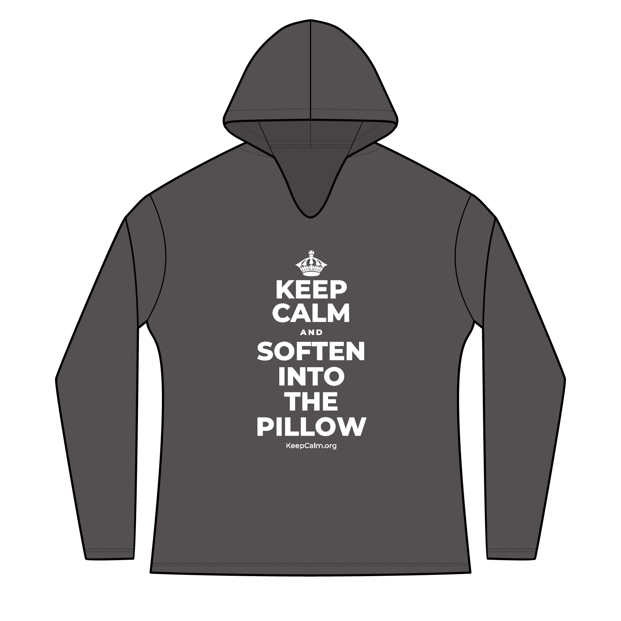 KEEP CALM AND SOFTEN INTO THE PILLOW Women's Long Sleeve Hoodie