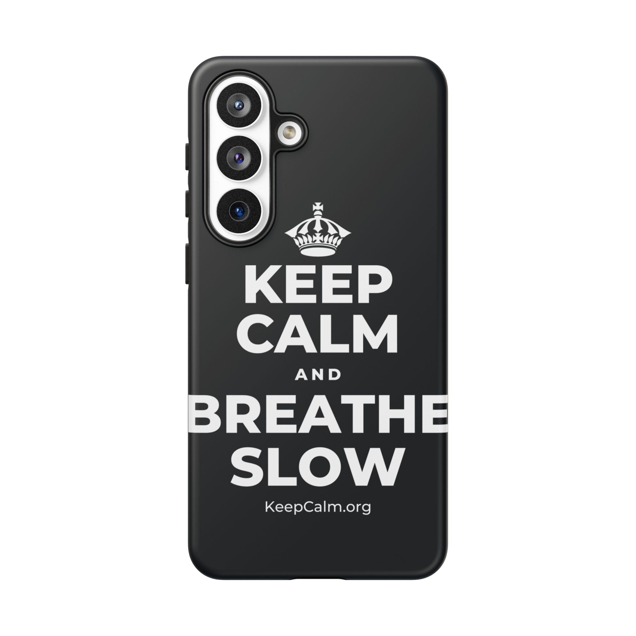 KEEP CALM AND BREATHE SLOW Phone Case (Dark)